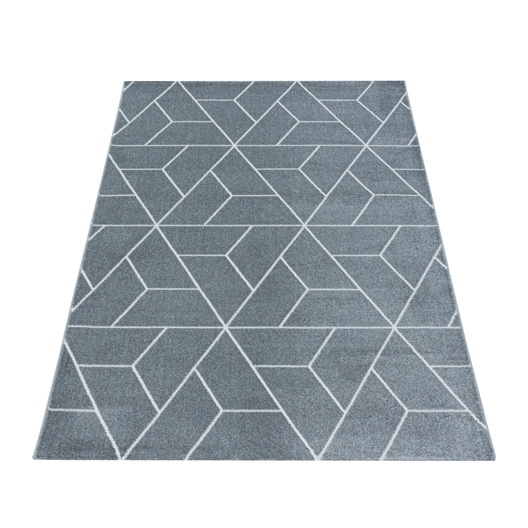 Designer short pile carpet geometric design easy care carpet living room