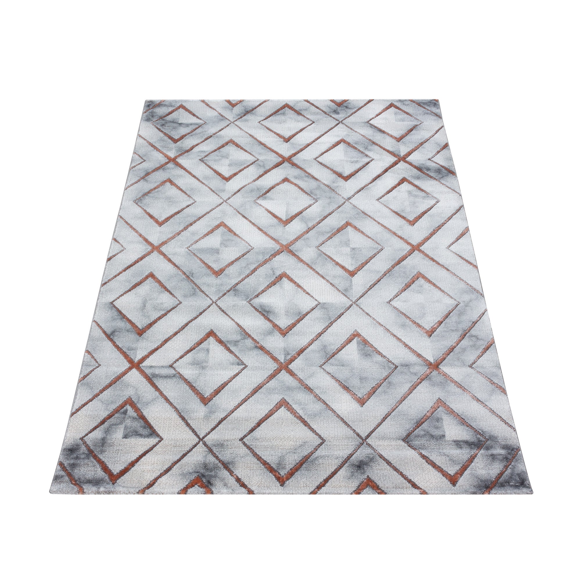 Tapis salon diamant design tapis aspect marbre style scandinave