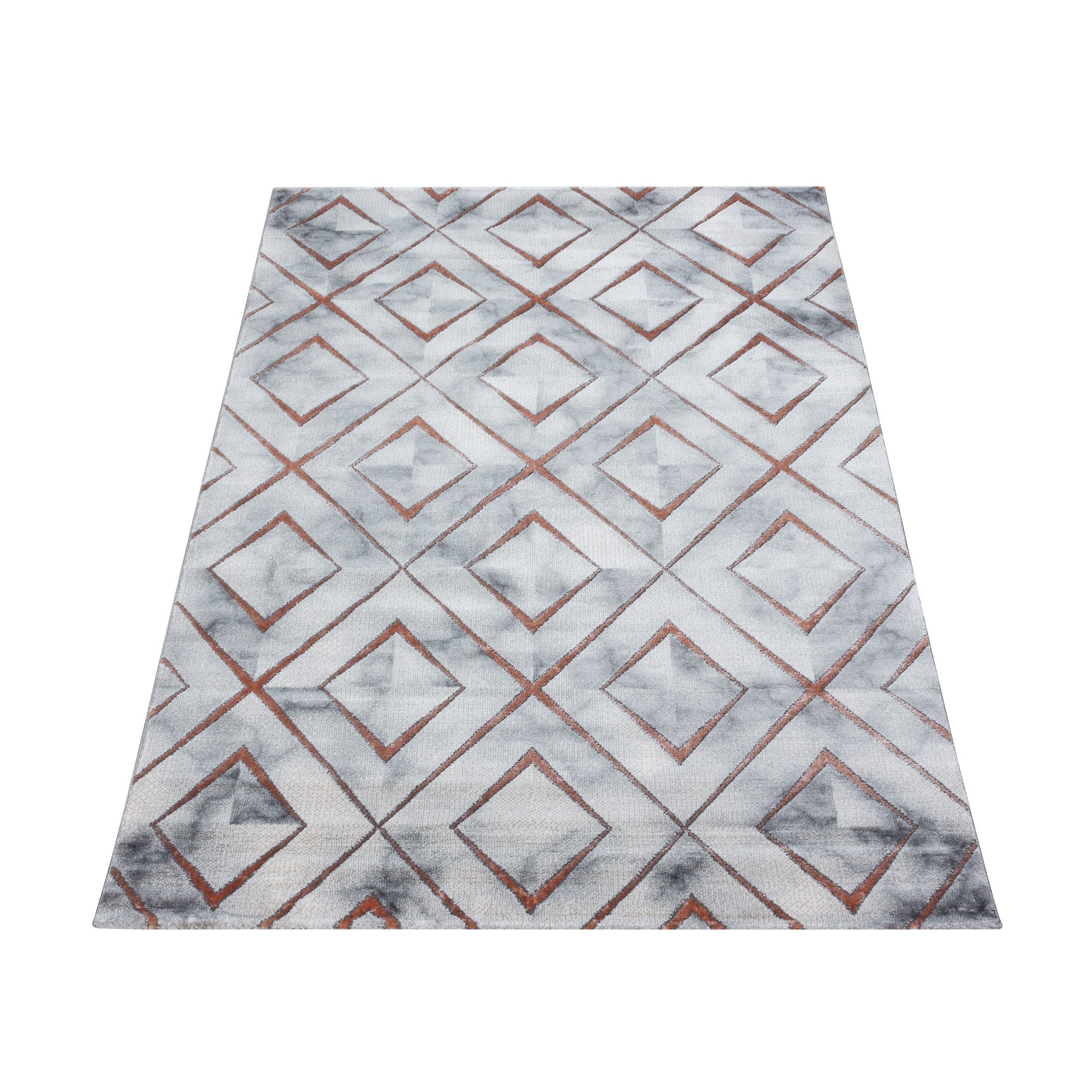Teppich Wohnzimmer Rauten Design Teppich Marmor Optik Skandinavische Stil