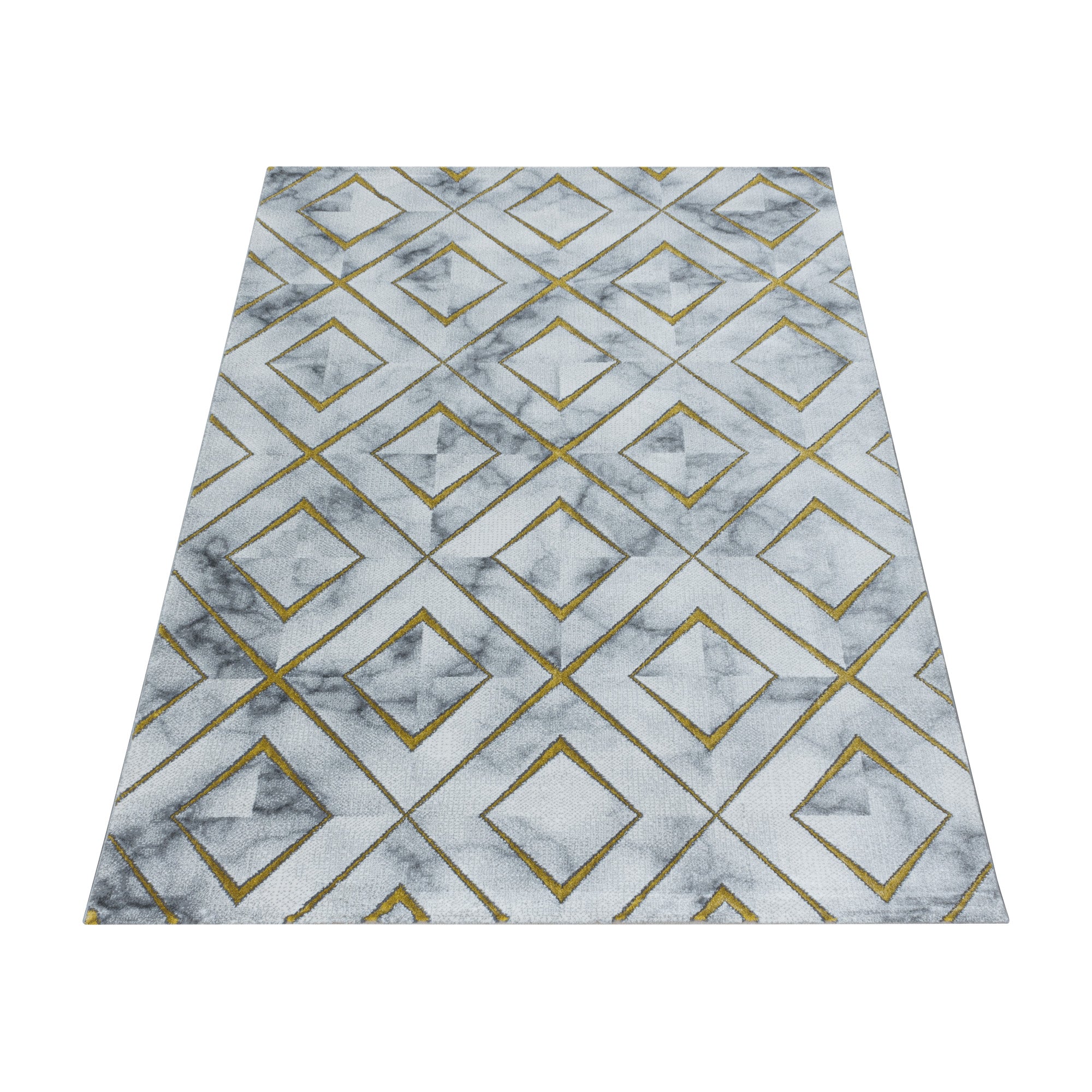 Teppich Wohnzimmer Rauten Design Teppich Marmor Optik Skandinavische Stil