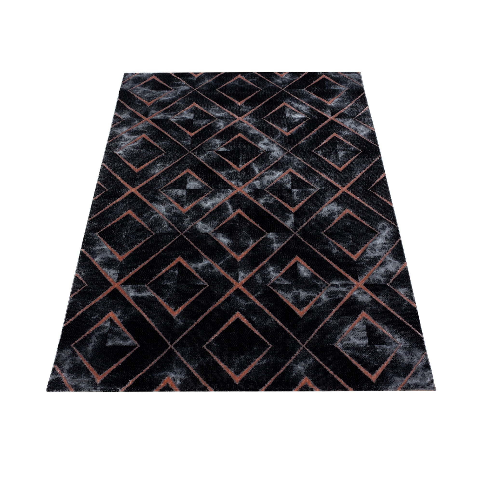 Teppich Wohnzimmer Rauten Design Teppich Marmor Optik Skandinavische Stil