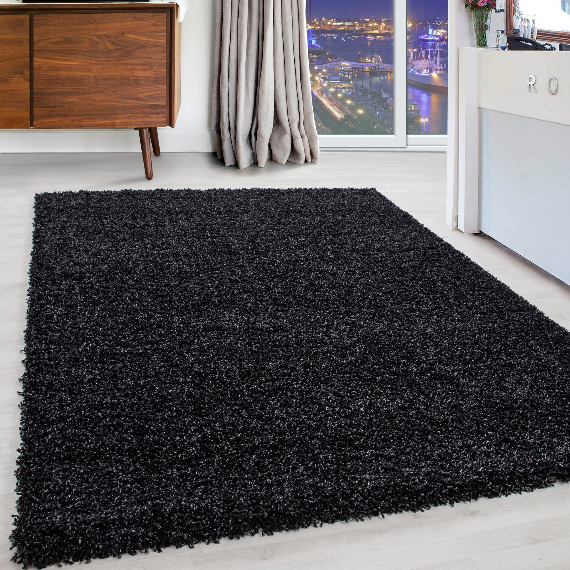 Deep Pile Shaggy Flokati Rug Plain Long Pile Fluffy Rug Living Room