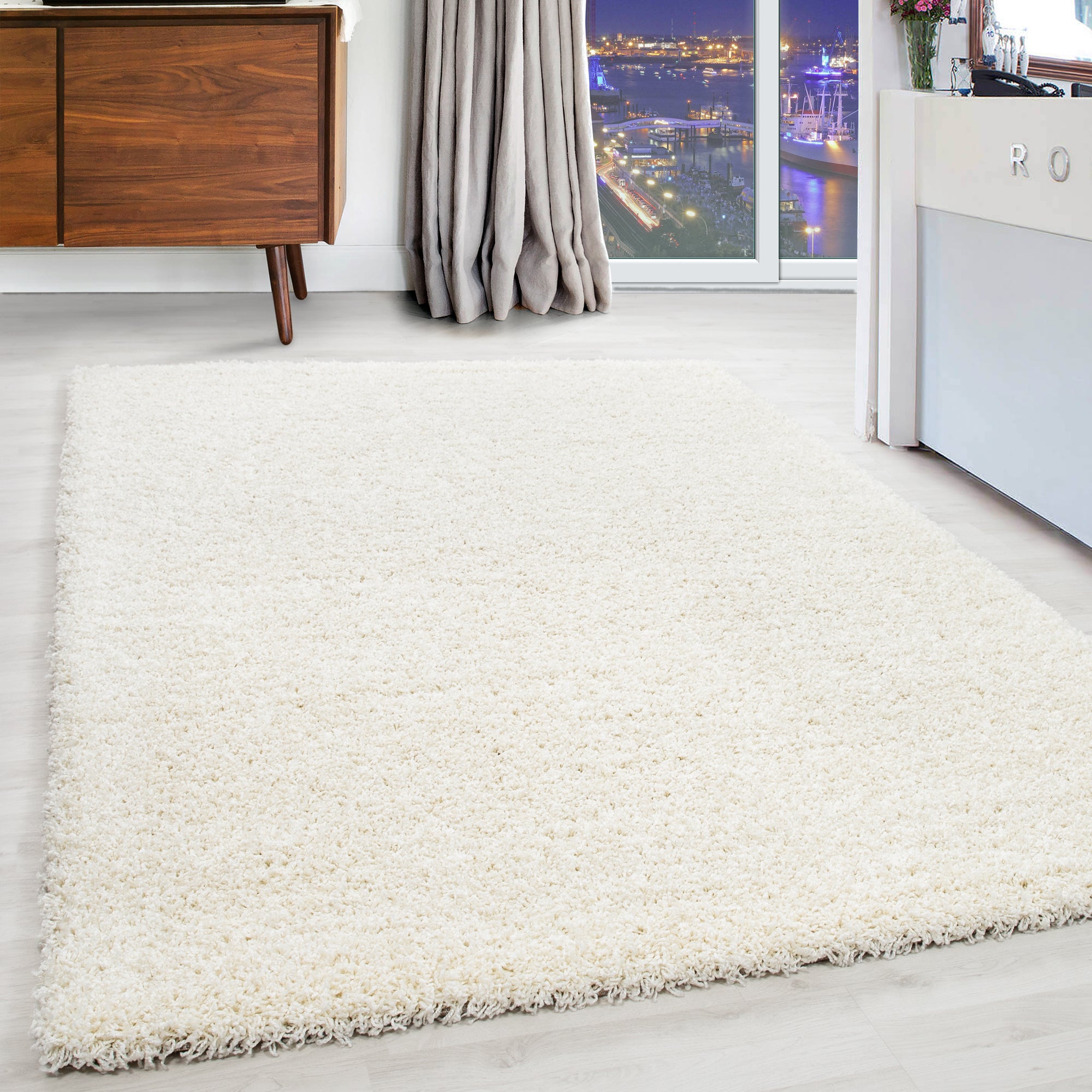 Deep Pile Shaggy Flokati Rug Plain Long Pile Fluffy Rug Living Room