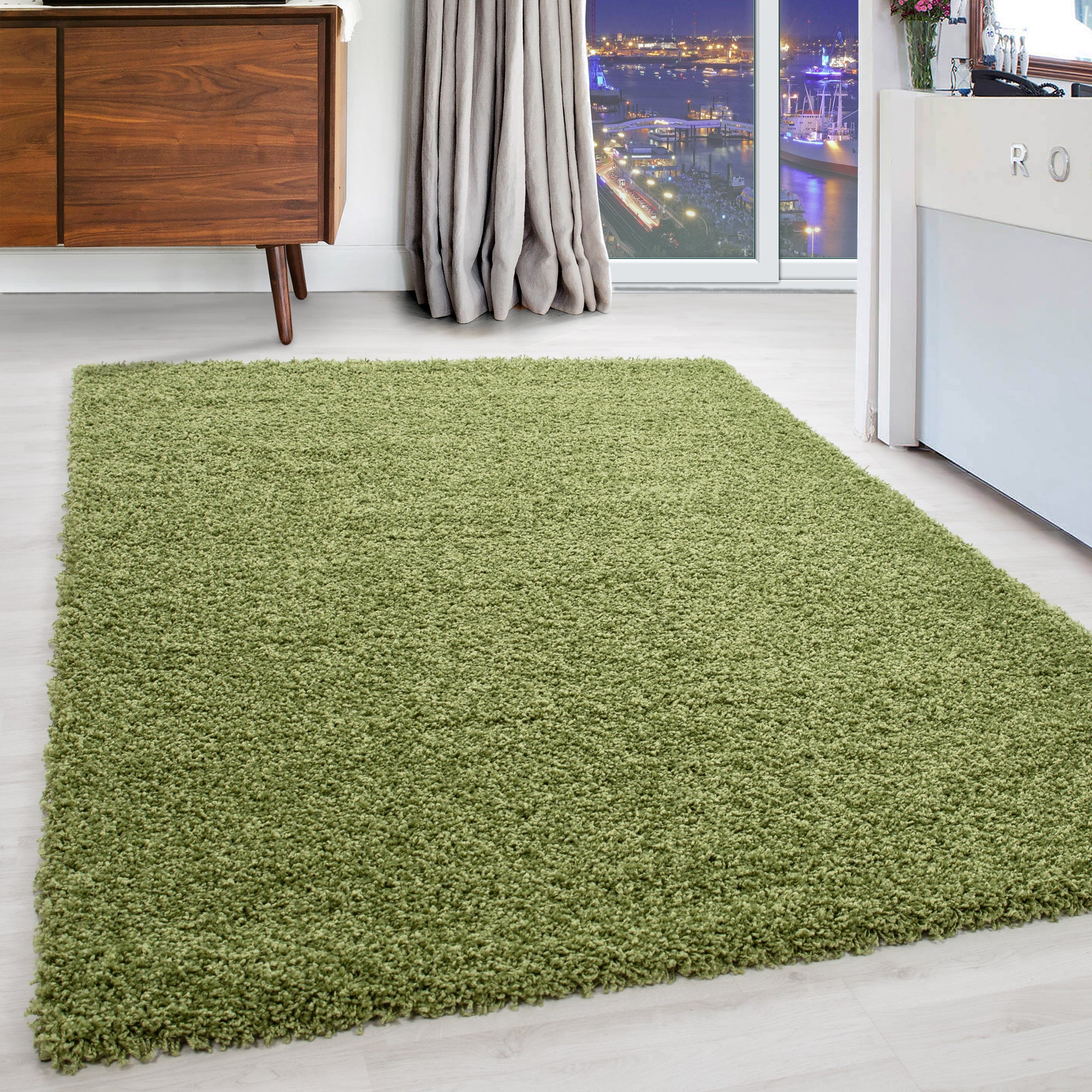 Deep Pile Shaggy Flokati Rug Plain Long Pile Fluffy Rug Living Room