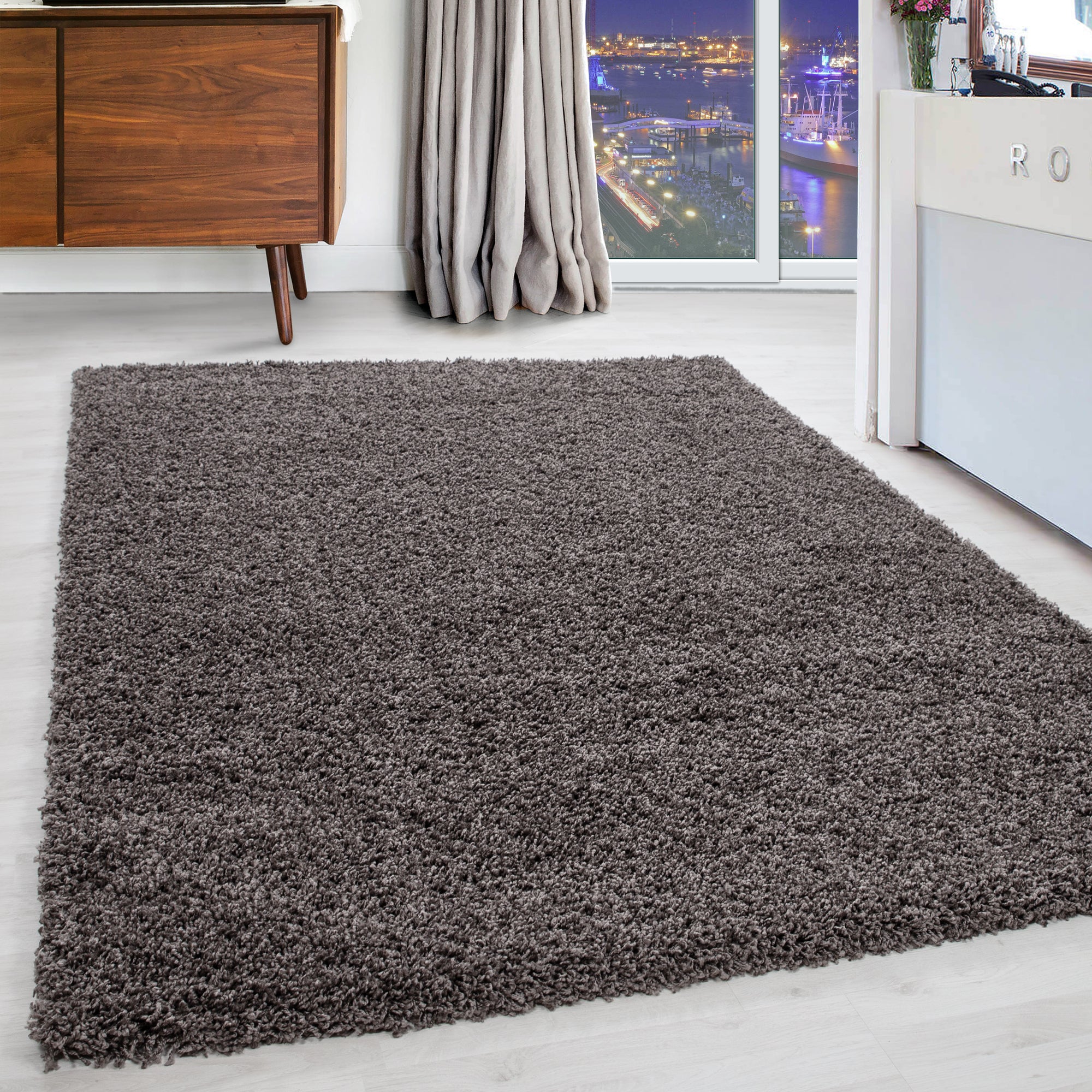 Hochflor Teppich Einfarbig Shaggy Langflor Flauschig Weich Teppich Wohnzimmer