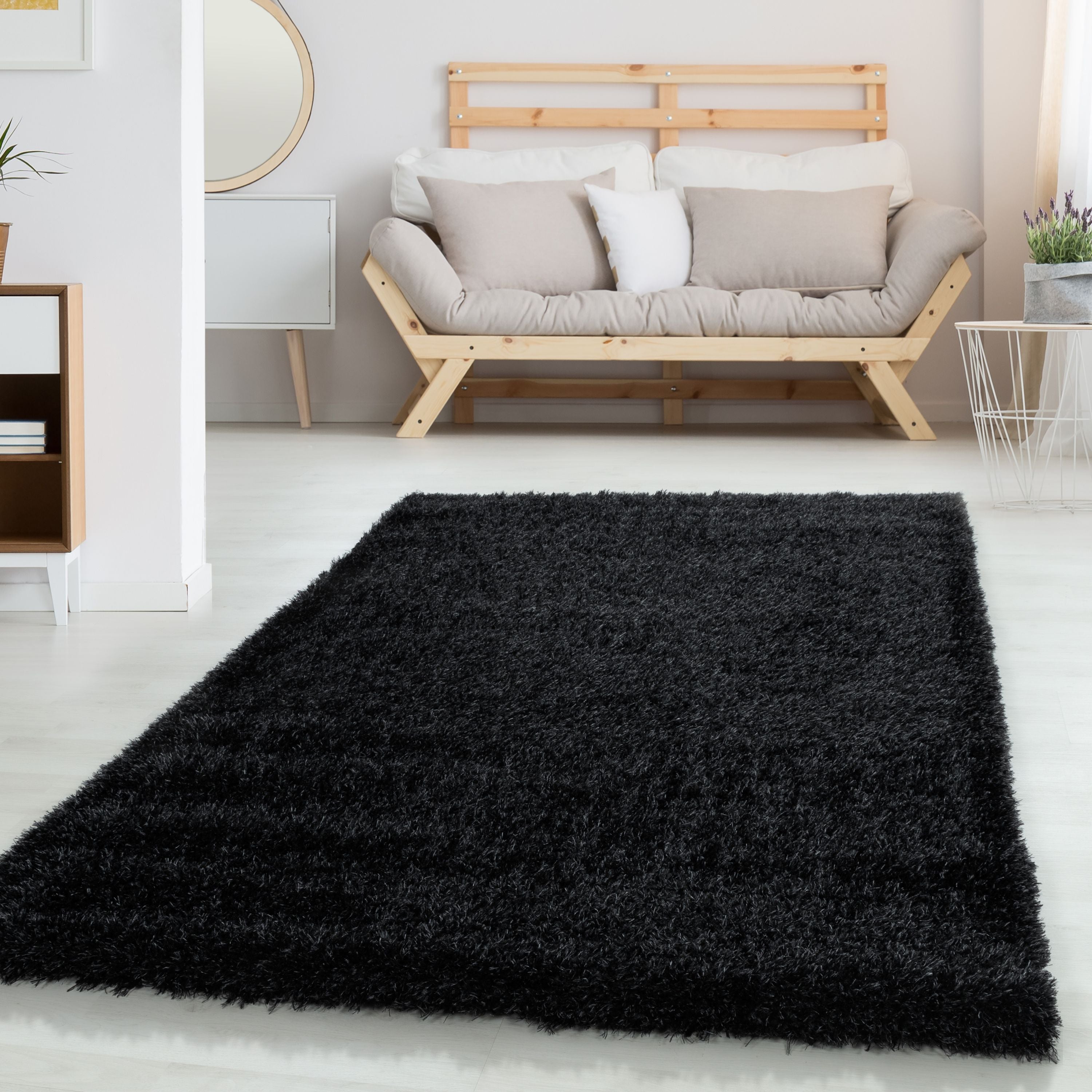 Hochflor Teppich Wohnzimmer Einfarbig Langflor Shaggy Flauschig Super Weich