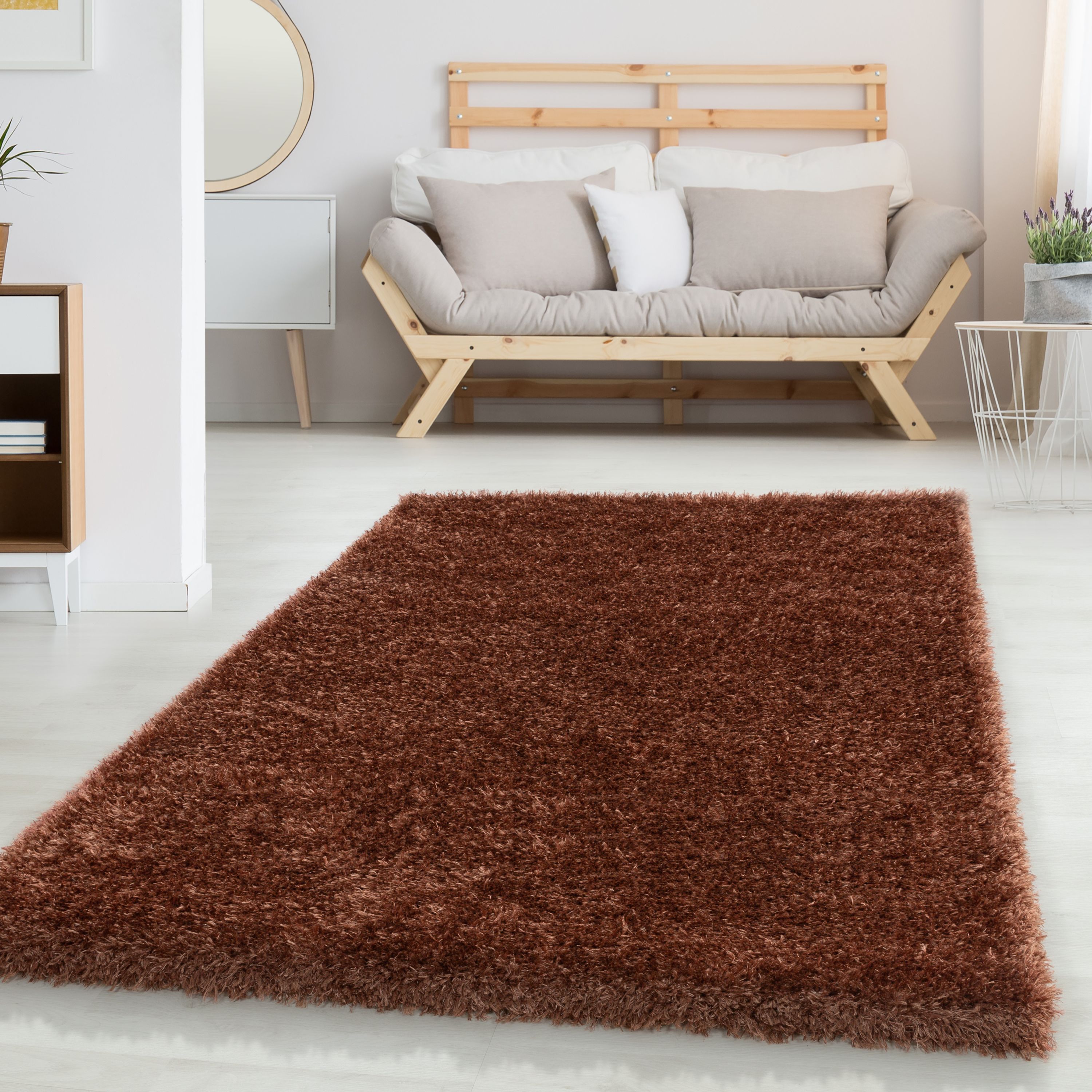 Hochflor Teppich Wohnzimmer Einfarbig Langflor Shaggy Flauschig Super Weich