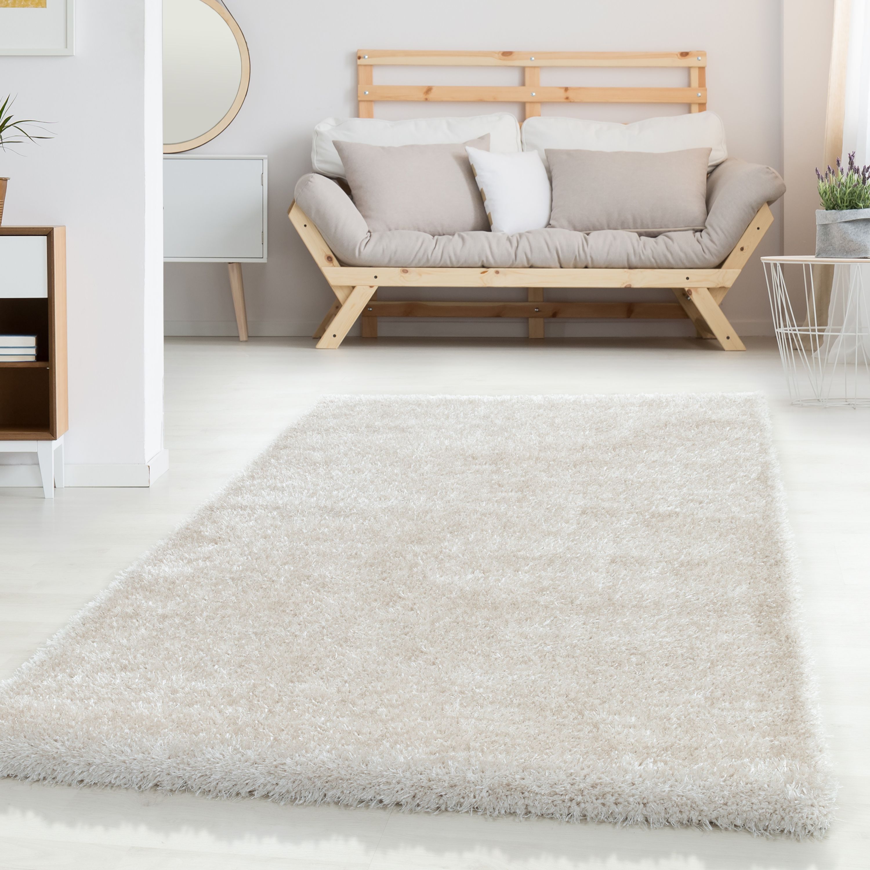 Hochflor Teppich Wohnzimmer Einfarbig Langflor Shaggy Flauschig Super Weich