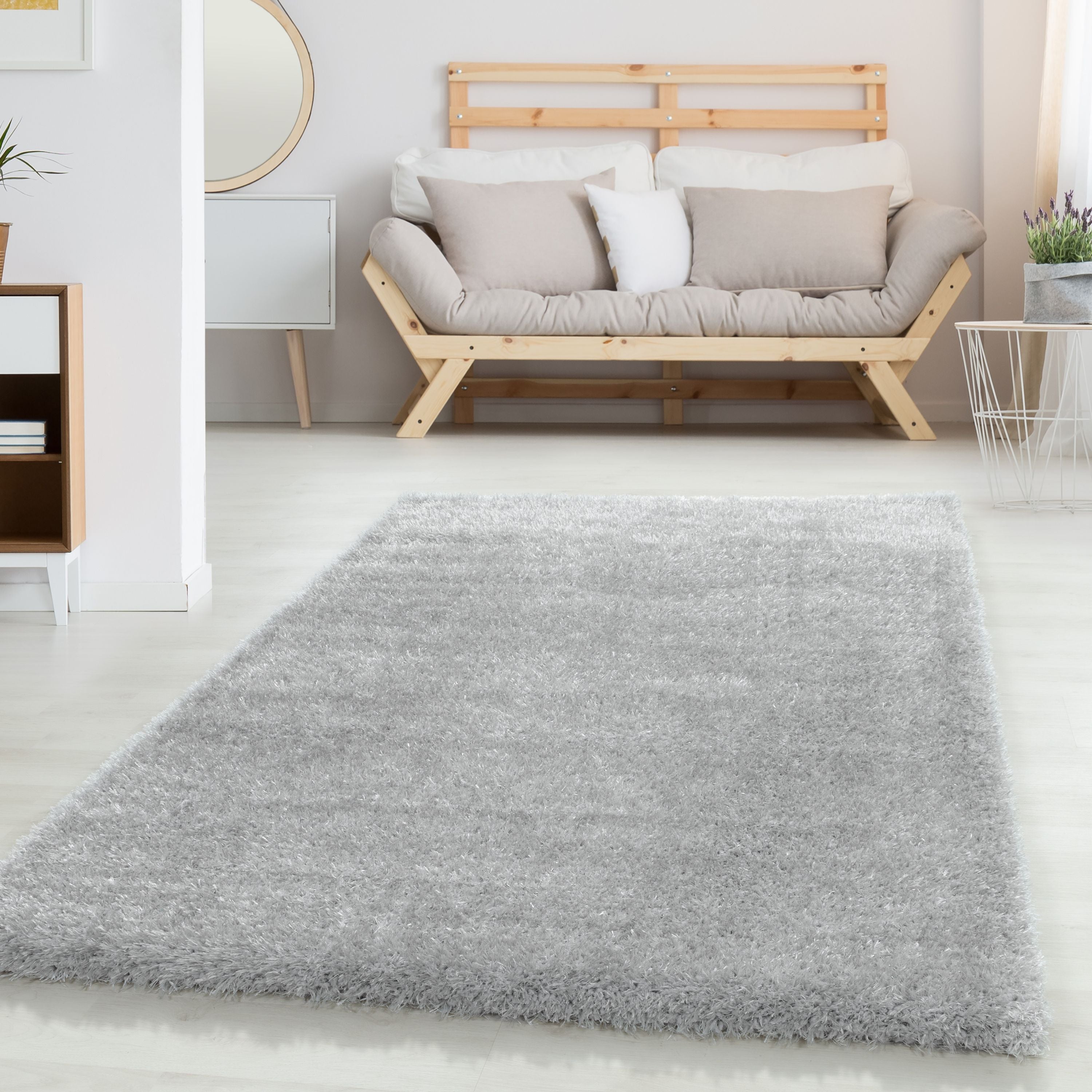 Hochflor Teppich Wohnzimmer Einfarbig Langflor Shaggy Flauschig Super Weich