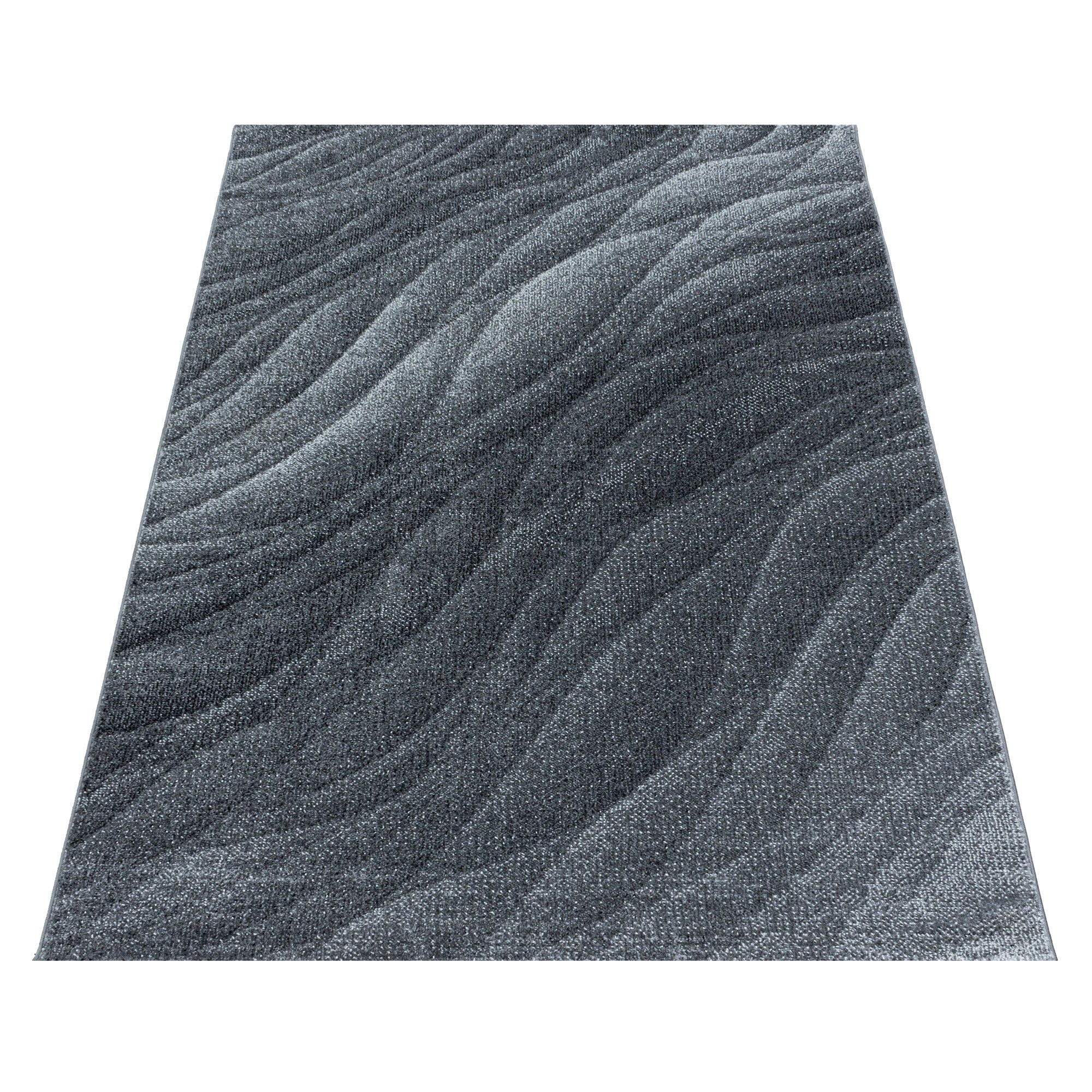 Modern Designer Wohnzimmer Teppich Weicher Kurzflor Abstrakt Wellen Design