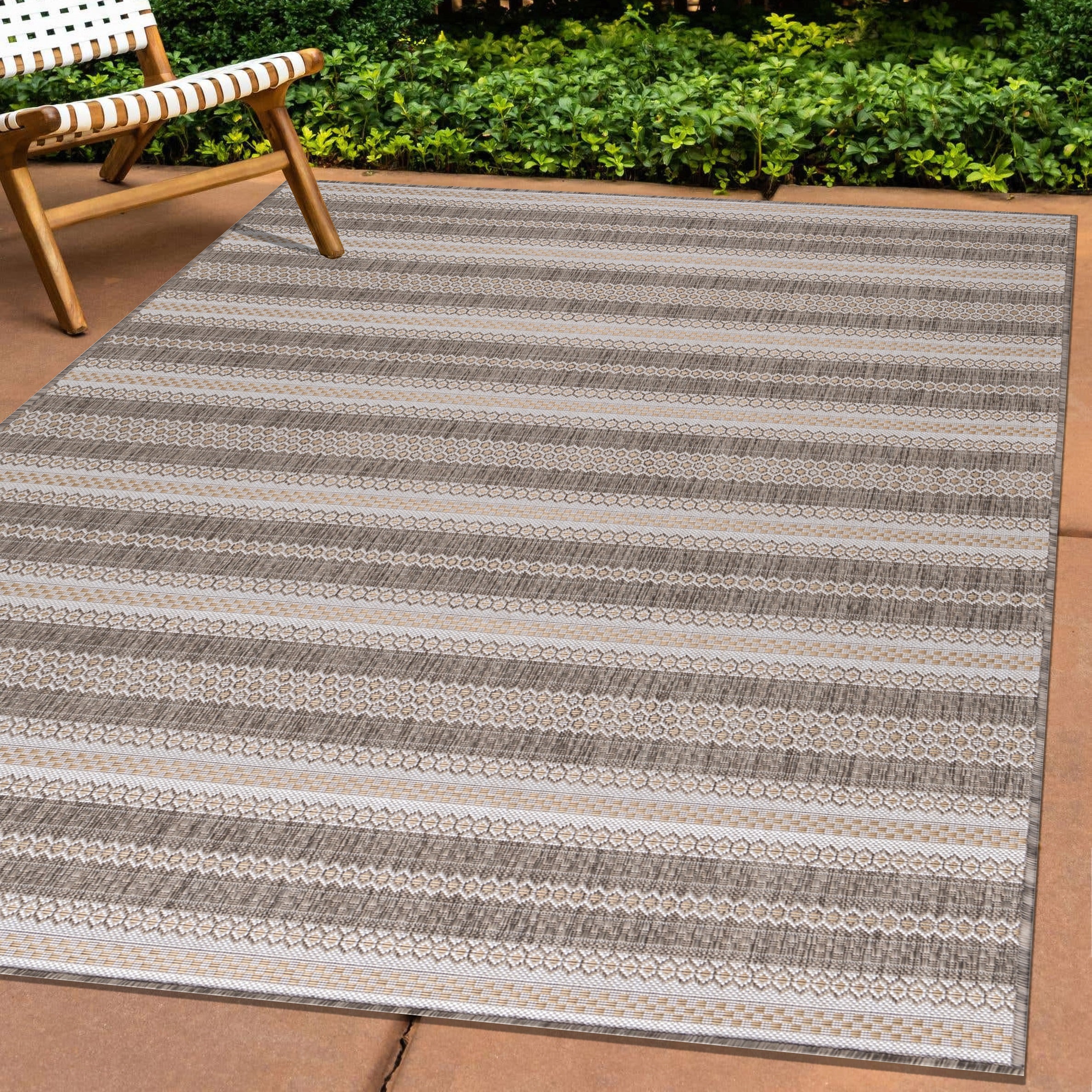 Indoor &amp; Outdoor Rug Vintage Design Flat Weave Kitchen Rug Balcony Patio