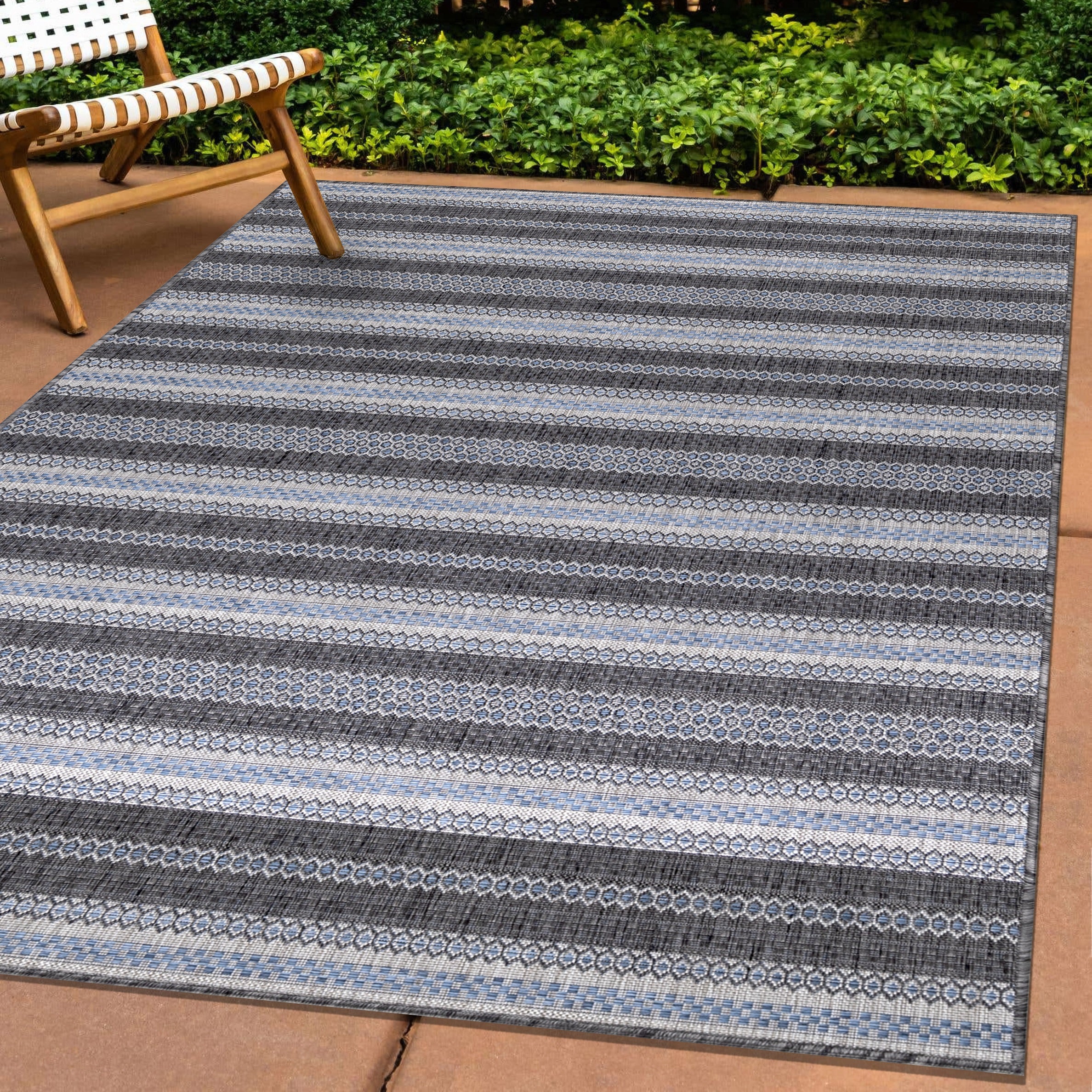 Indoor &amp; Outdoor Rug Vintage Design Flat Weave Kitchen Rug Balcony Patio