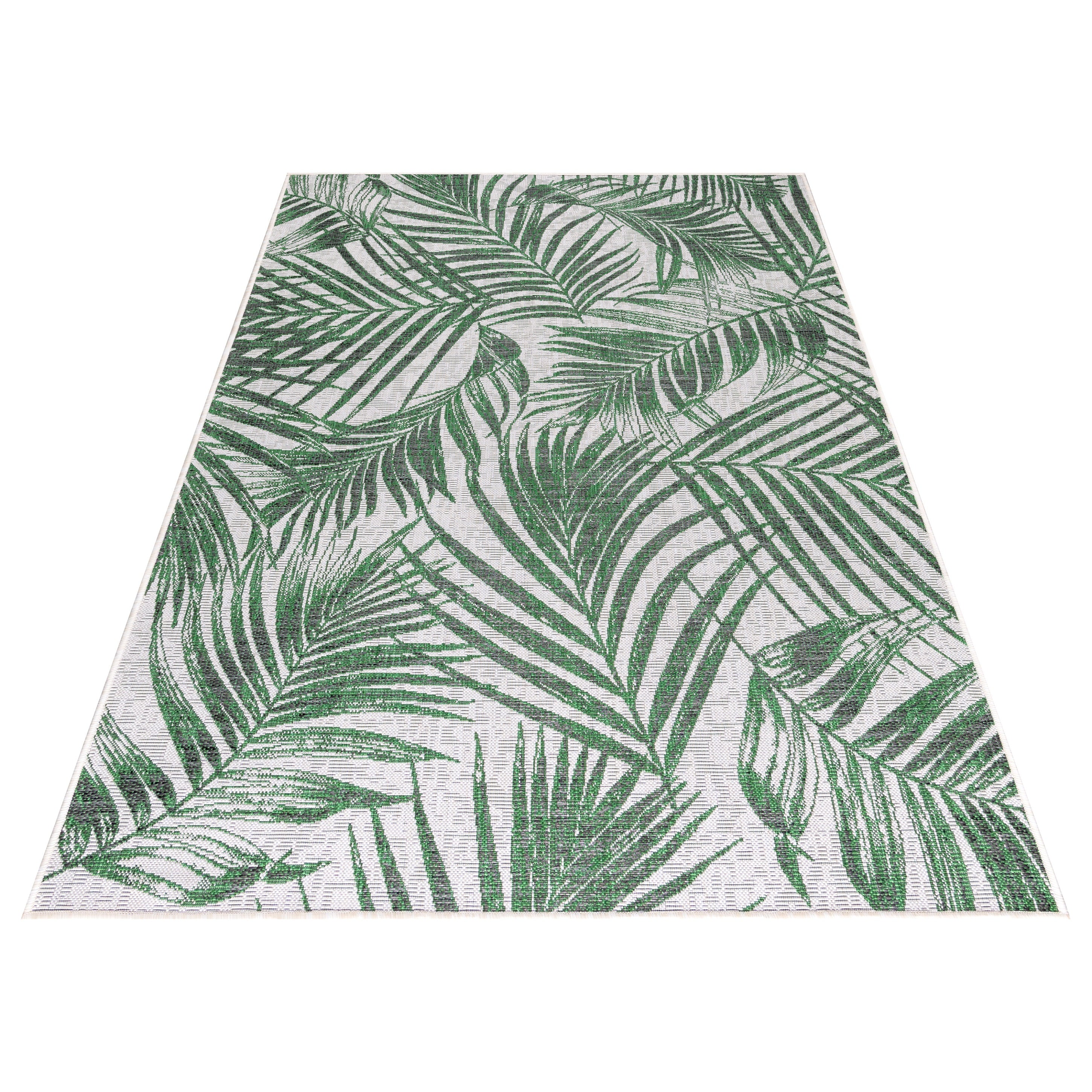 Indoor &amp; Outdoor Rug Palm Tree Design Flat Weave Kitchen Rug Balcony Patio