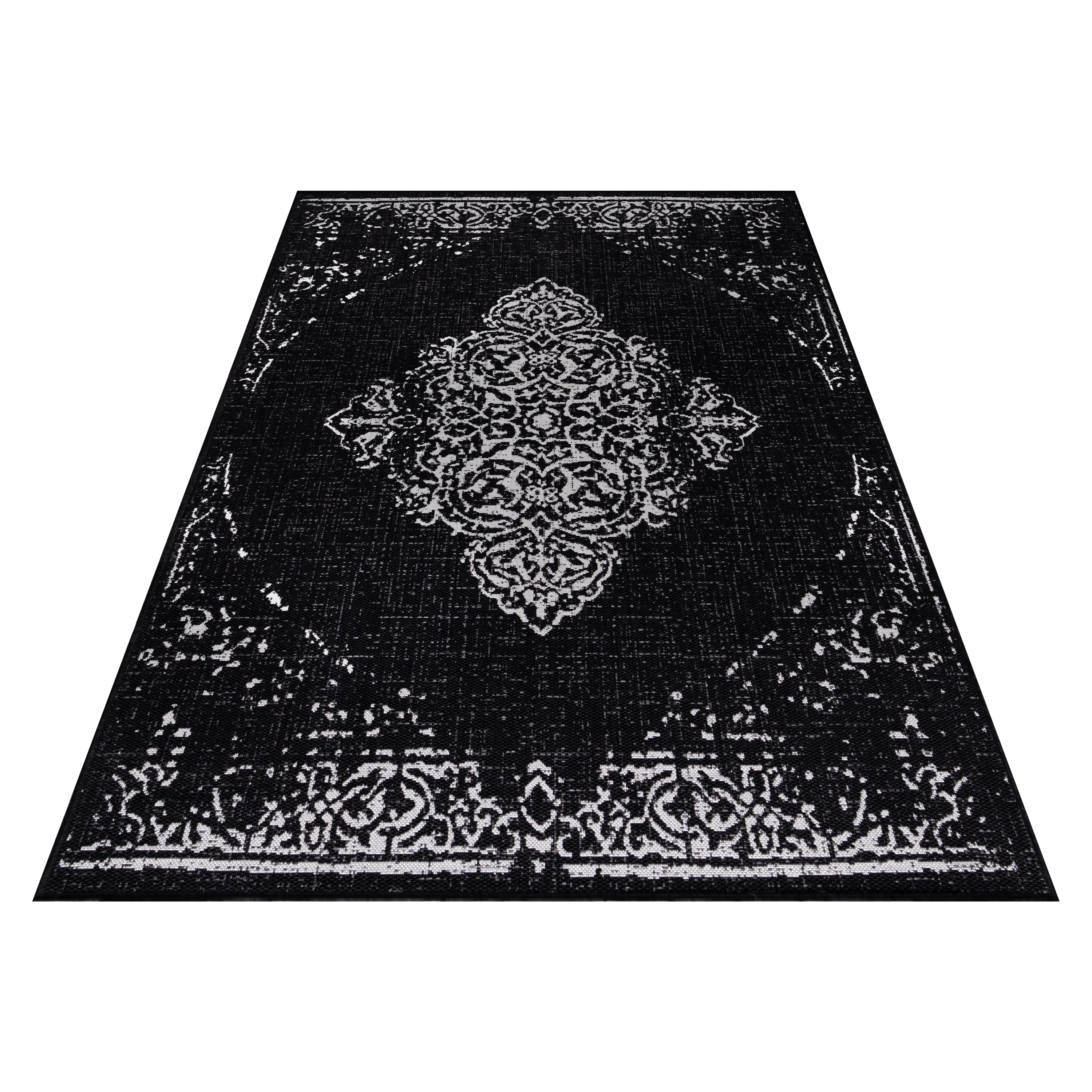 Indoor &amp; Outdoor Rug Vintage Design Flat Weave Kitchen Rug Balcony Patio