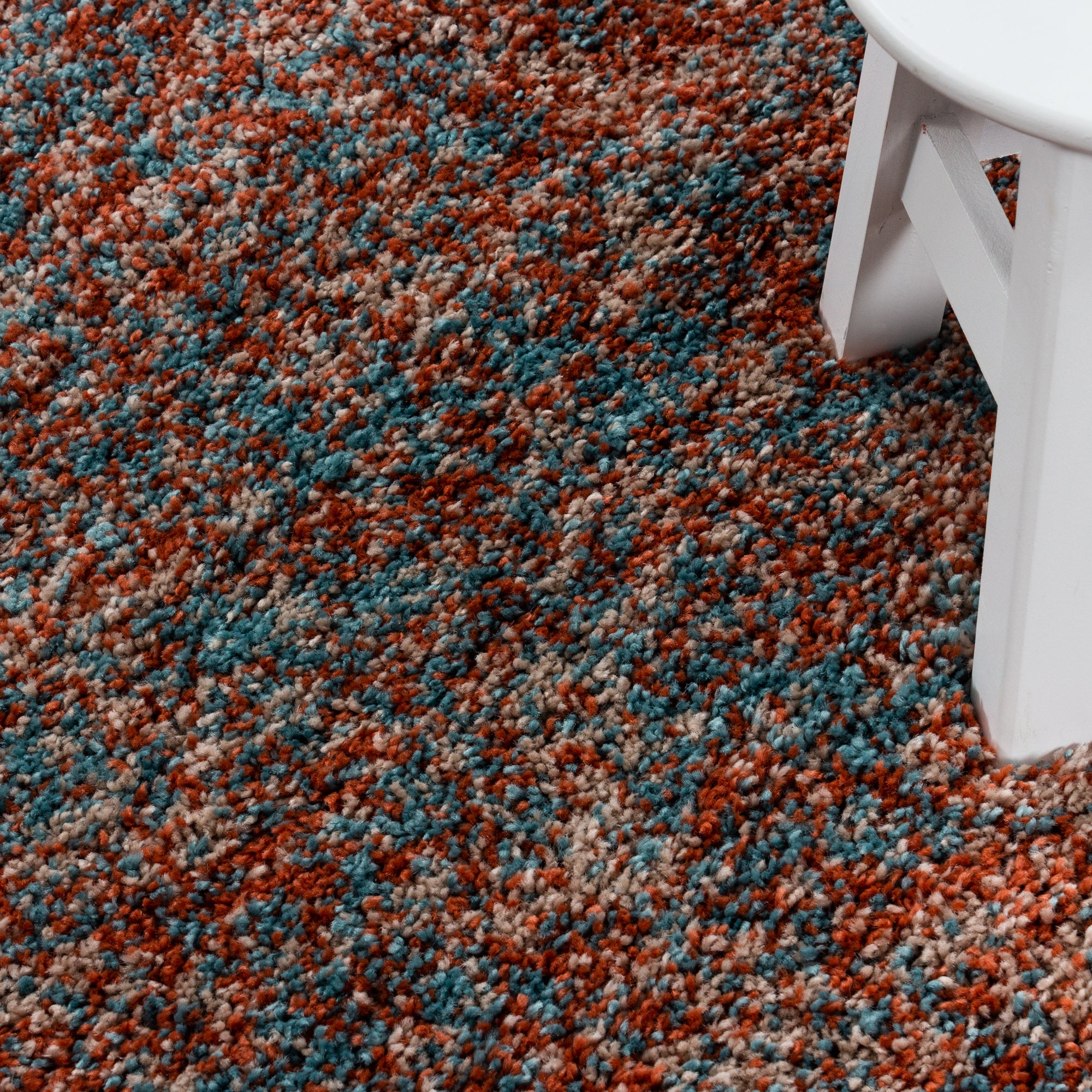 Hochflor Teppich Meliert Design Shaggy Teppich Vintage-Stil Teppich Wohnzimmer