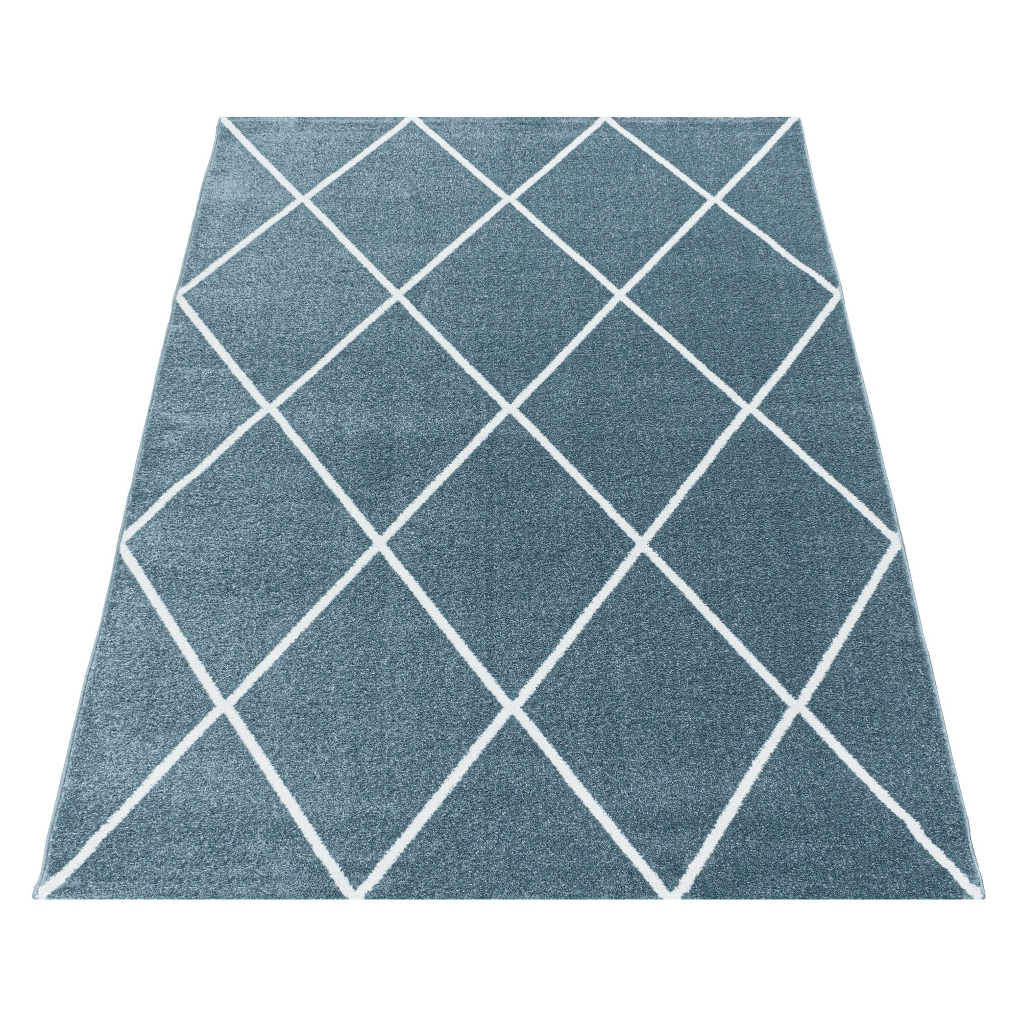 Modern Designer Kurzflor Teppich Wohnzimmer Geometrisch Design Robust