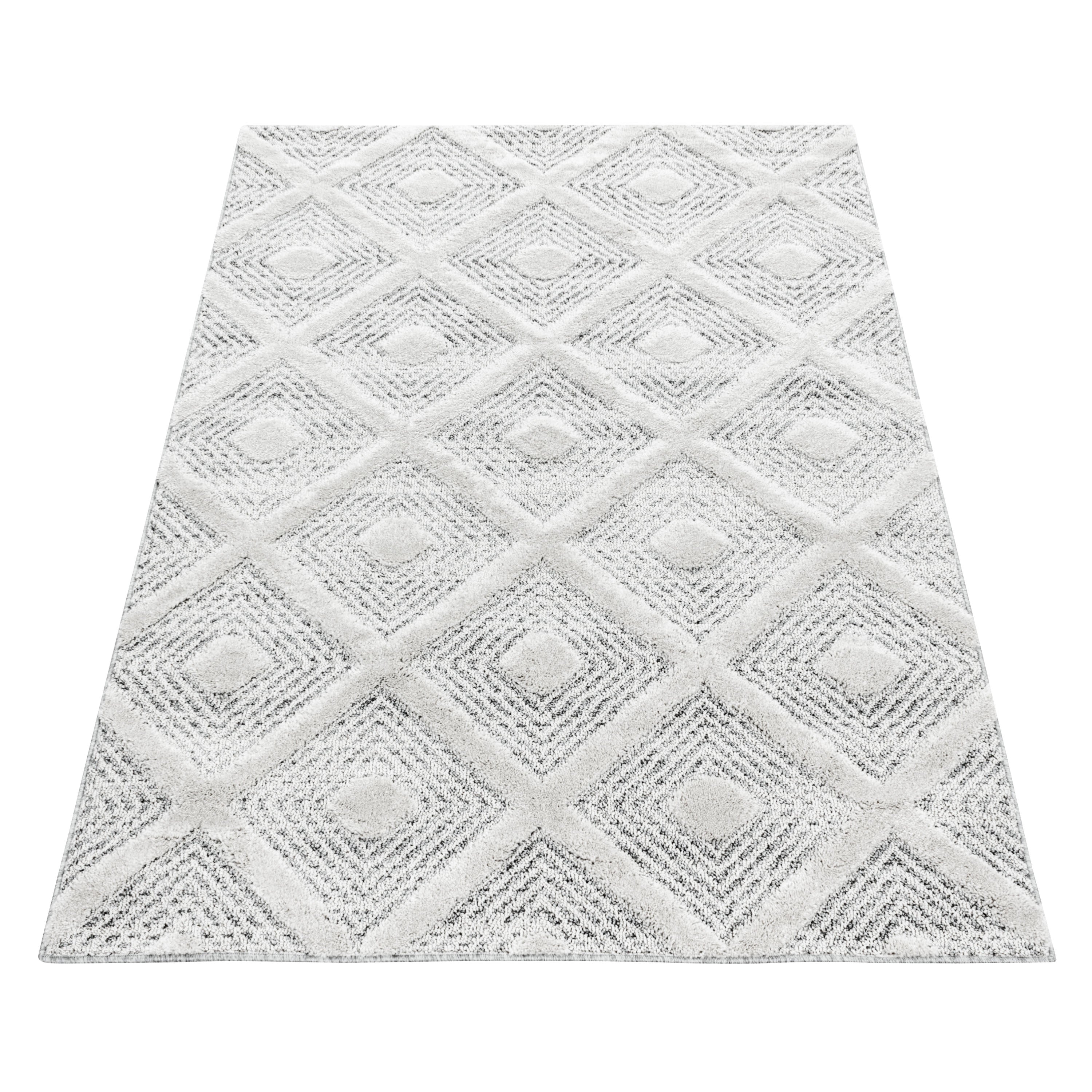 Carpet Living Room Geometric Design Soft High-Low Effect Scandinavian Style