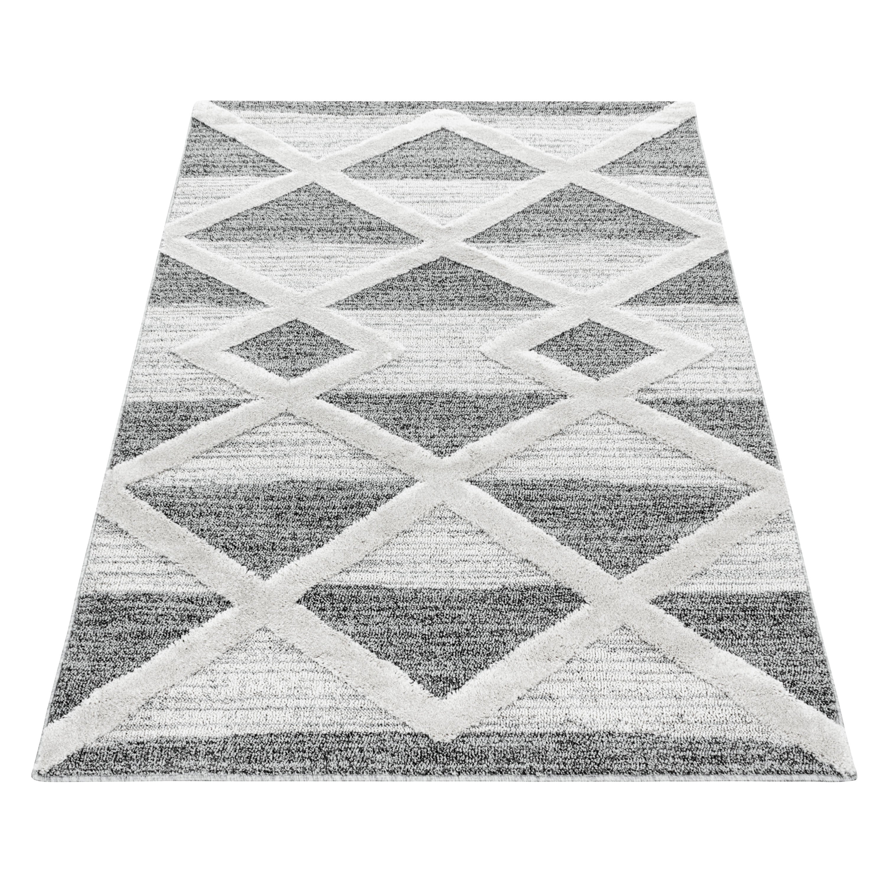 Carpet Living Room Geometric Design Soft High-Low Effect Scandinavian Style