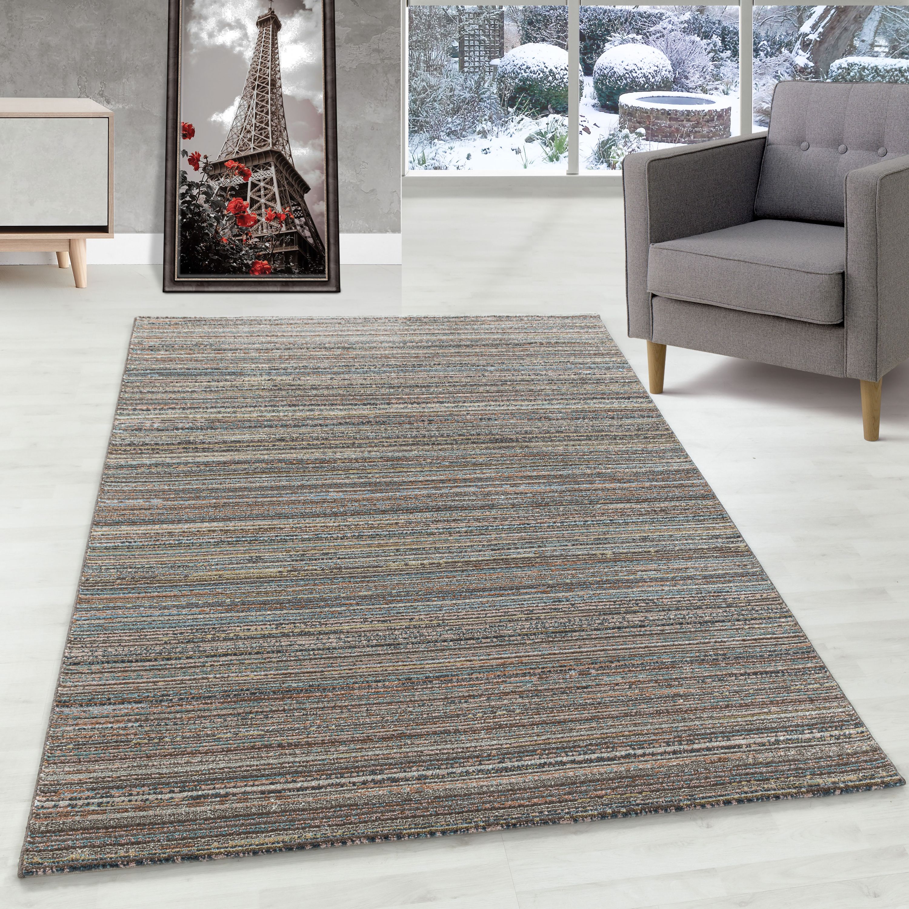 Short pile rug for living room, modern design, vintage style, soft, easy to care for