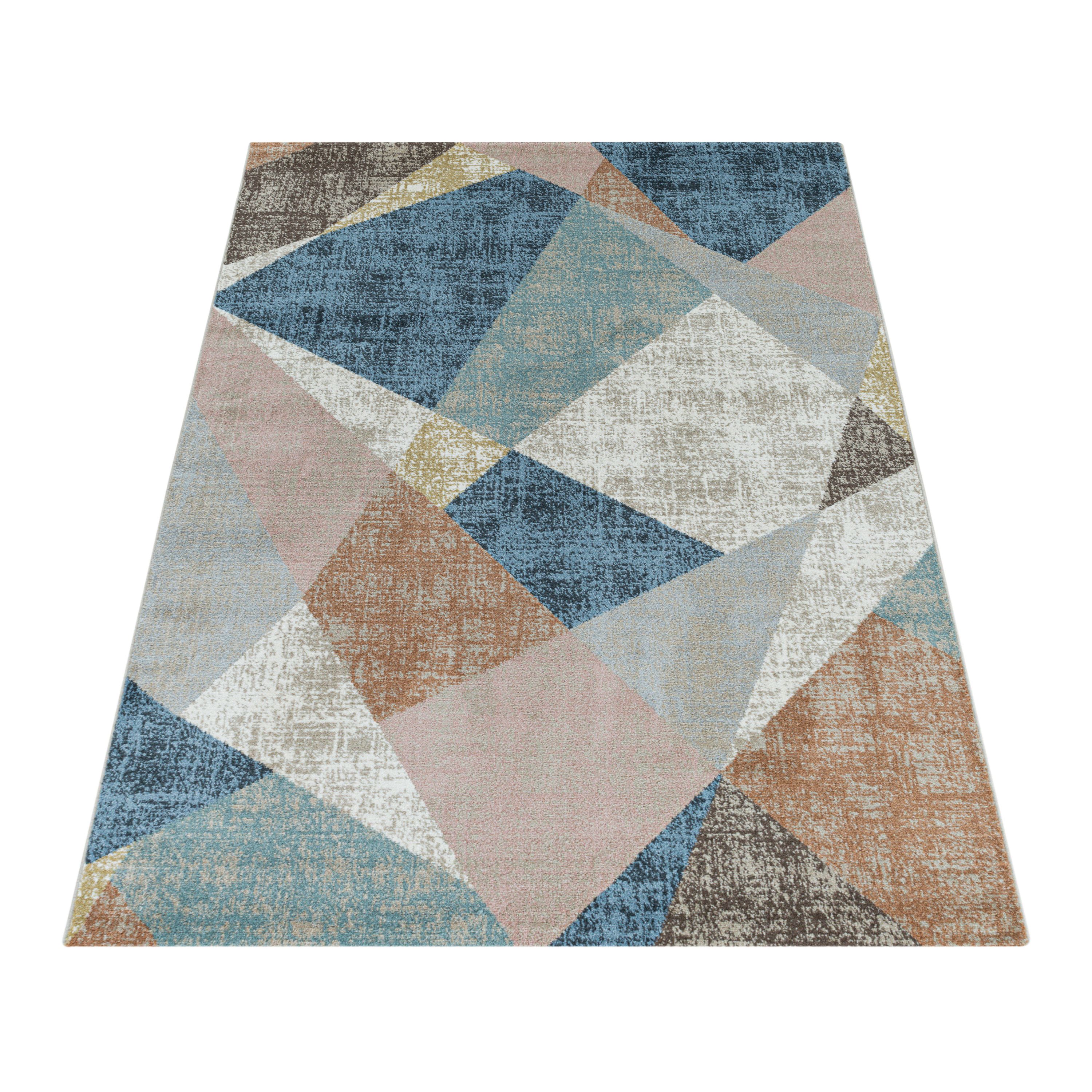 Short pile rug for living room, modern design, vintage style, soft, easy to care for