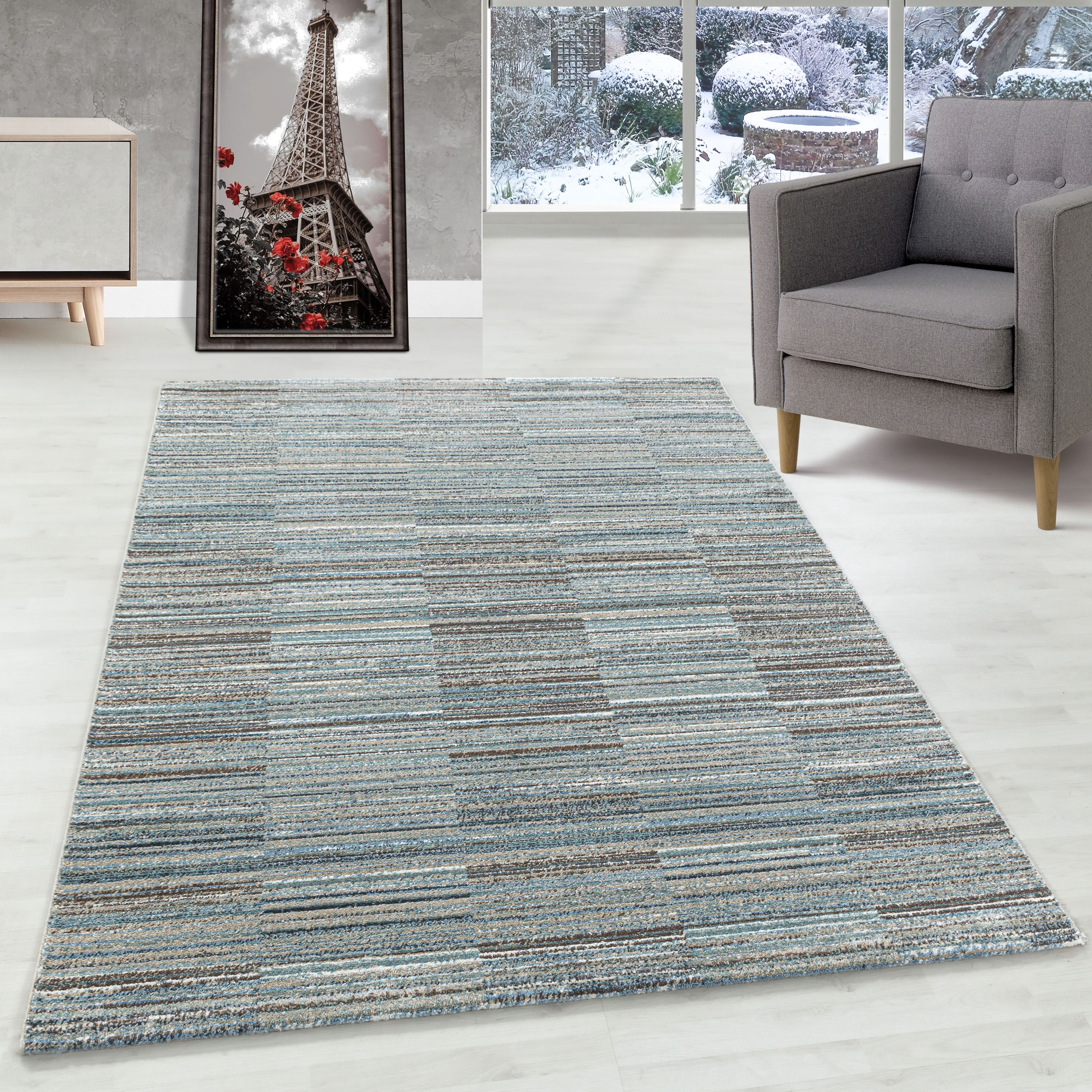 Short pile rug for living room, modern design, vintage style, soft, easy to care for