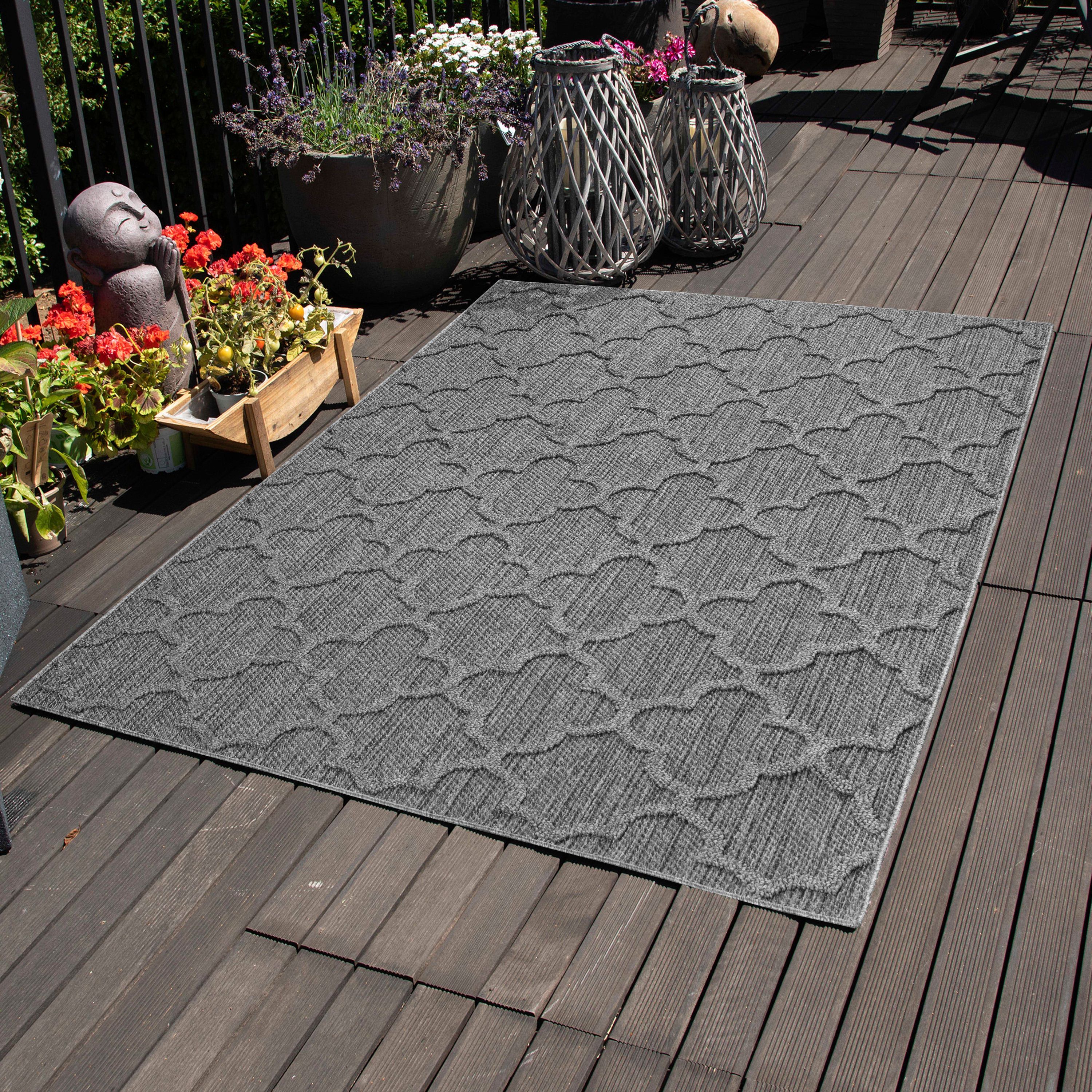 Tapis intérieur &amp; extérieur résistant aux intempéries design scandinave pour cuisines, balcons, terrasses