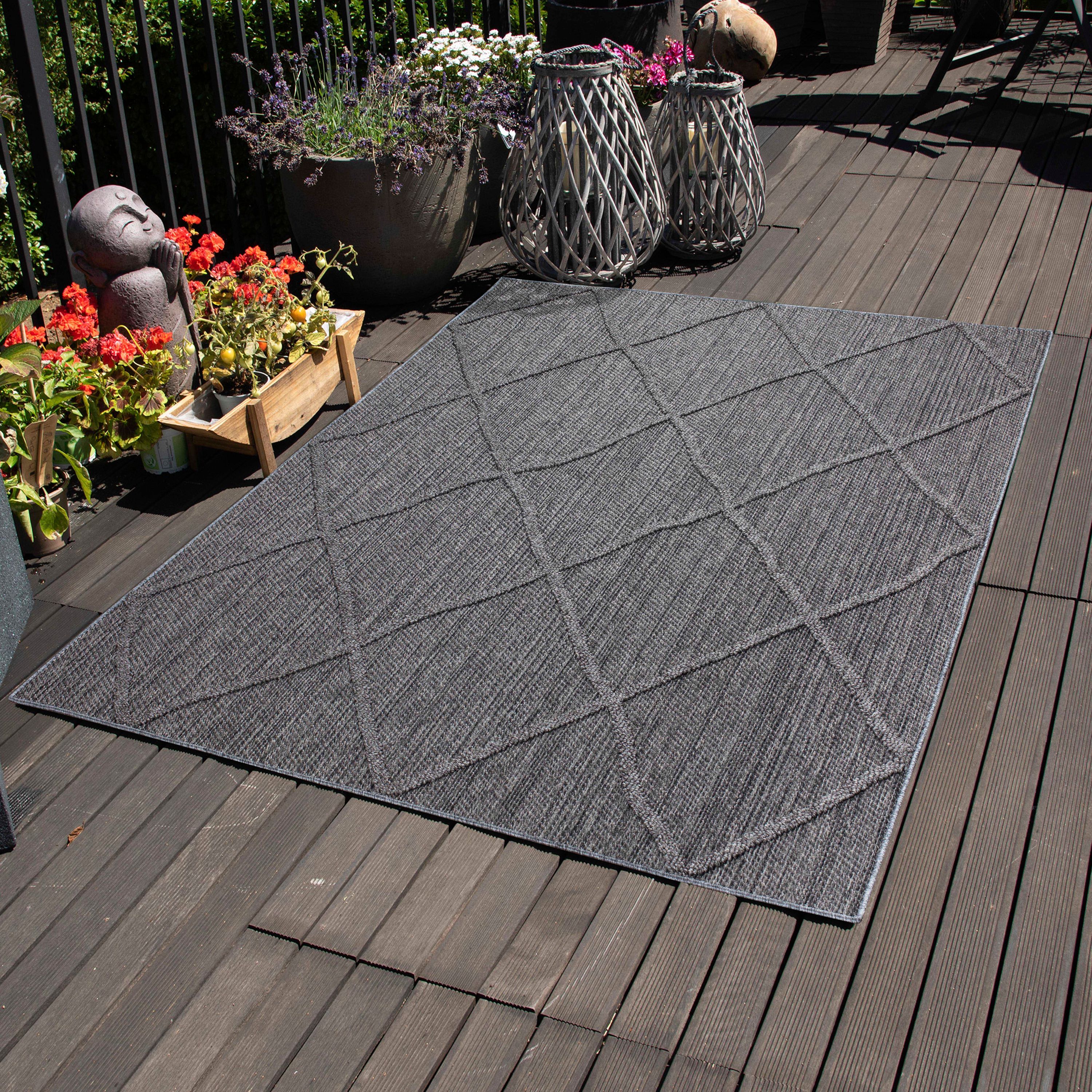 Tapis d'intérieur et d'extérieur résistant aux intempéries, design bohème pour cuisine, balcon, patio, jardin