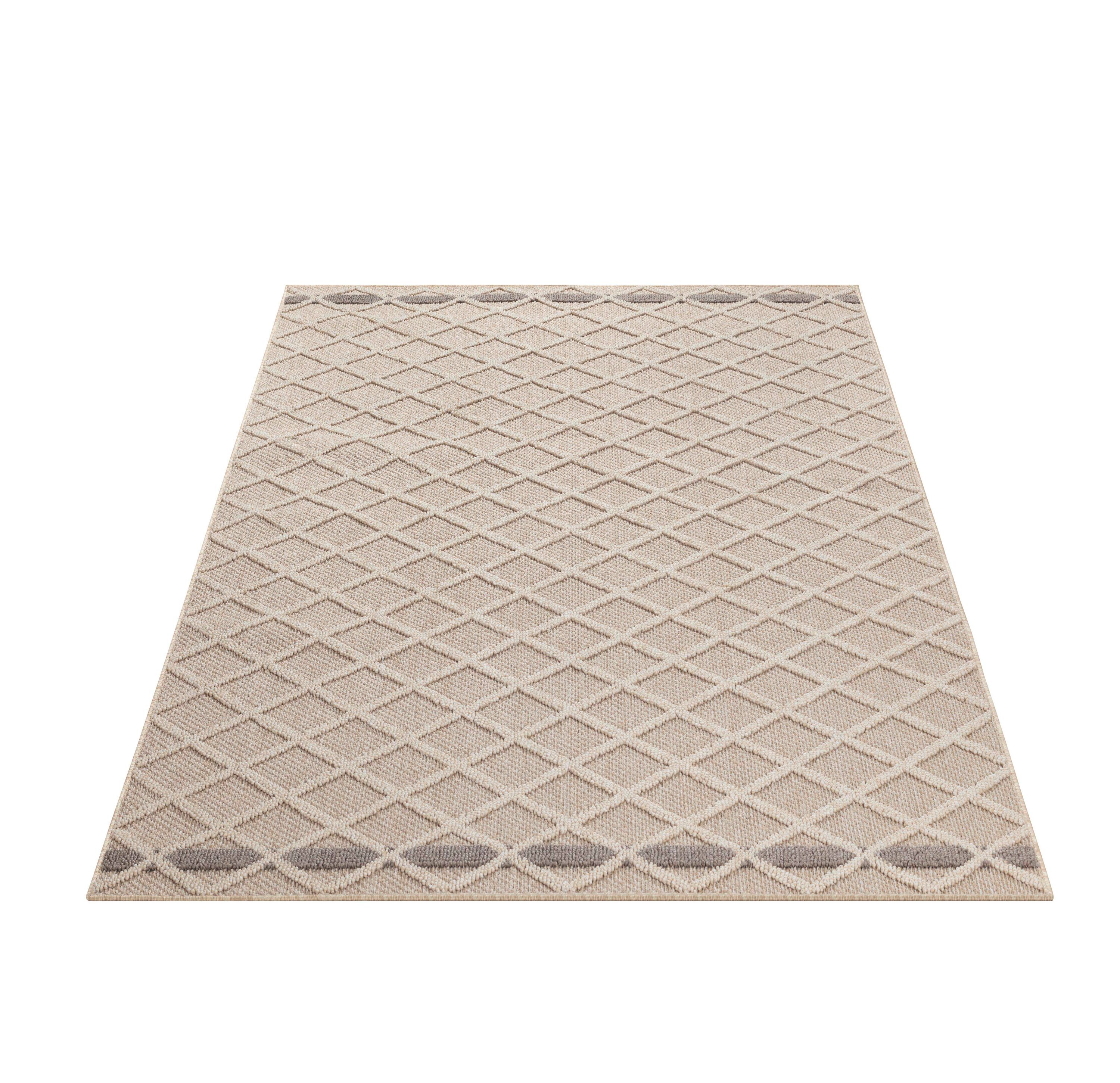 Tapis intérieur et extérieur résistant aux intempéries, design diamant pour cuisines, balcons, terrasses, jardins