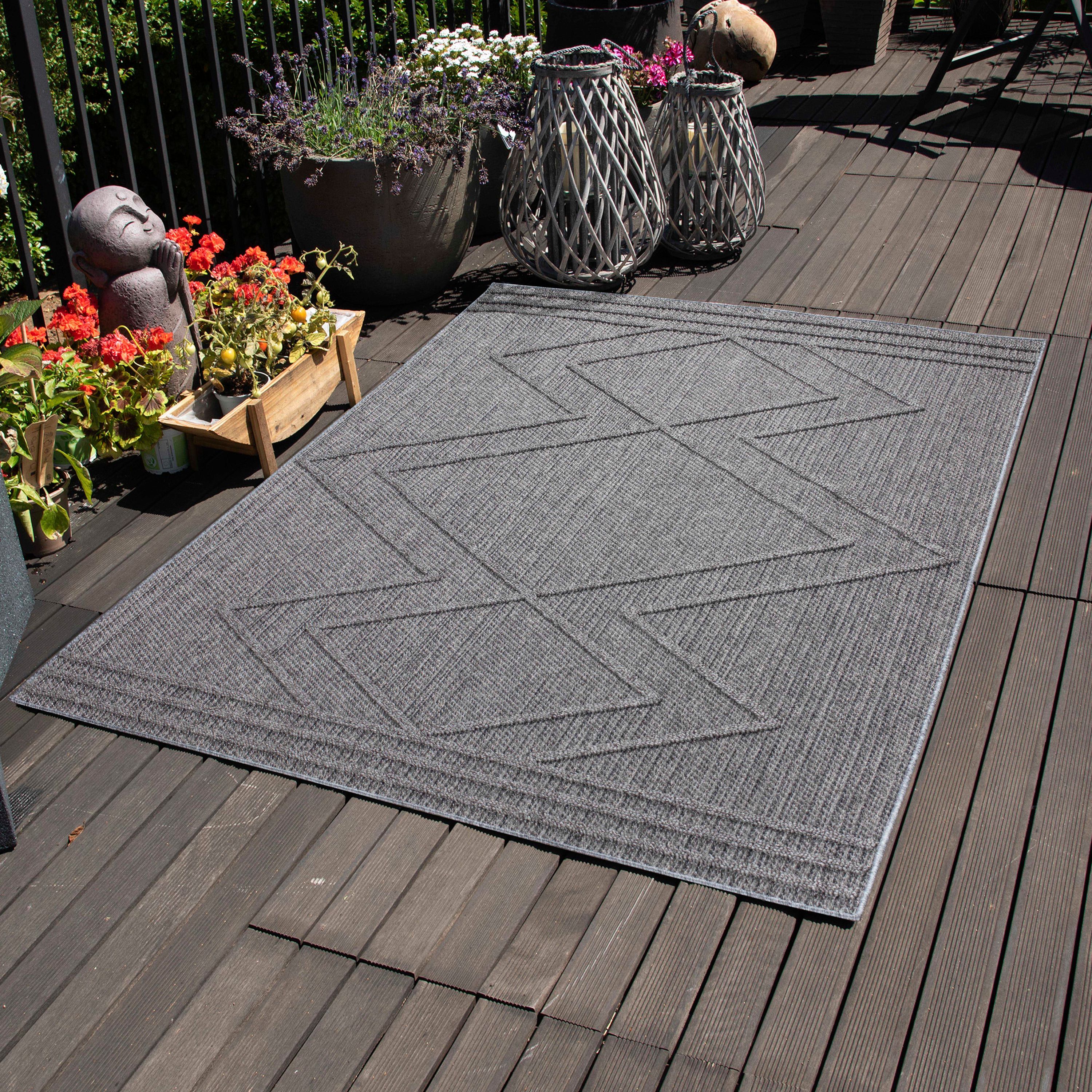 Tapis d'intérieur et d'extérieur résistant aux intempéries, design bohème pour cuisine, balcon, patio, jardin