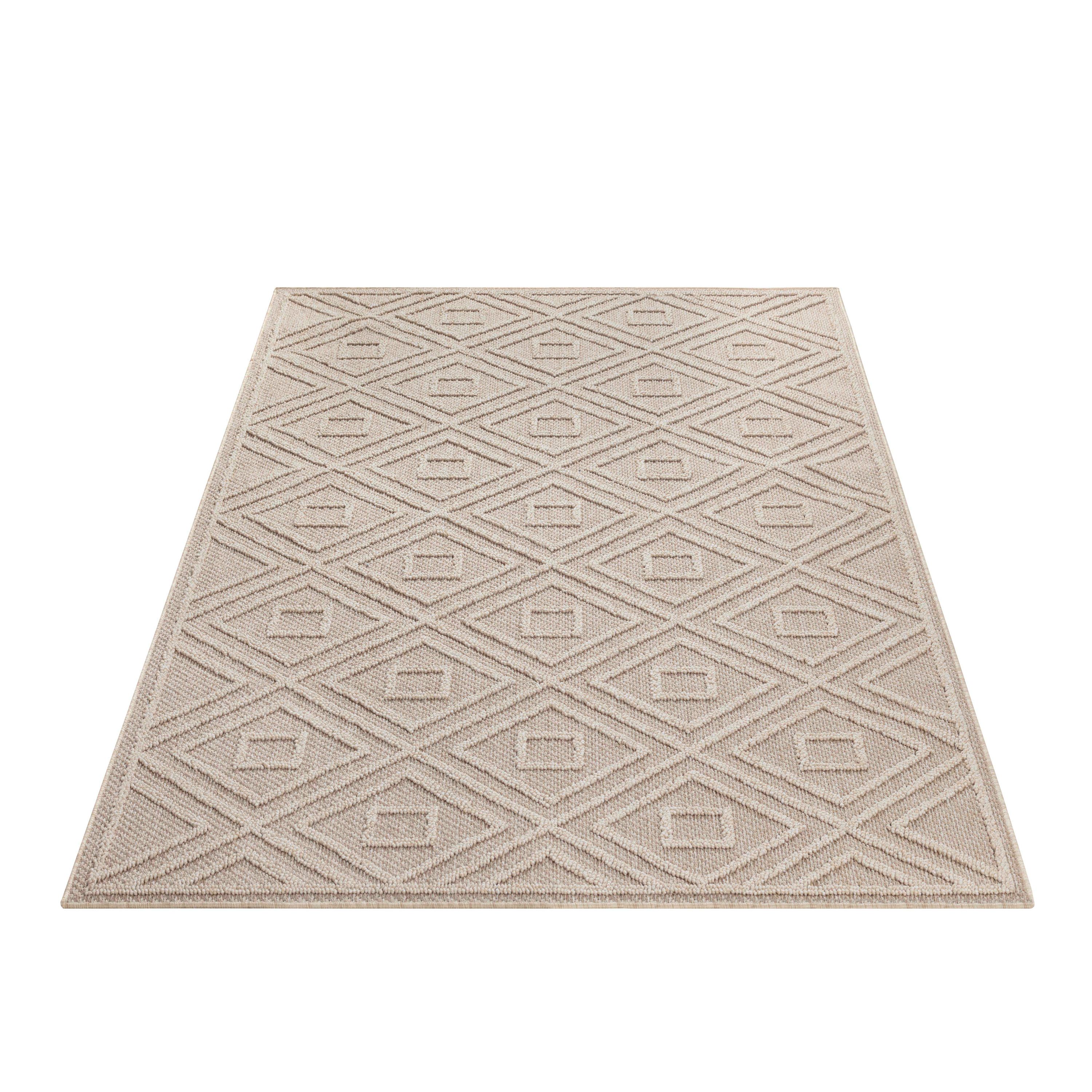 Tapis intérieur et extérieur résistant aux intempéries, design diamant pour cuisines, balcons, terrasses, jardins