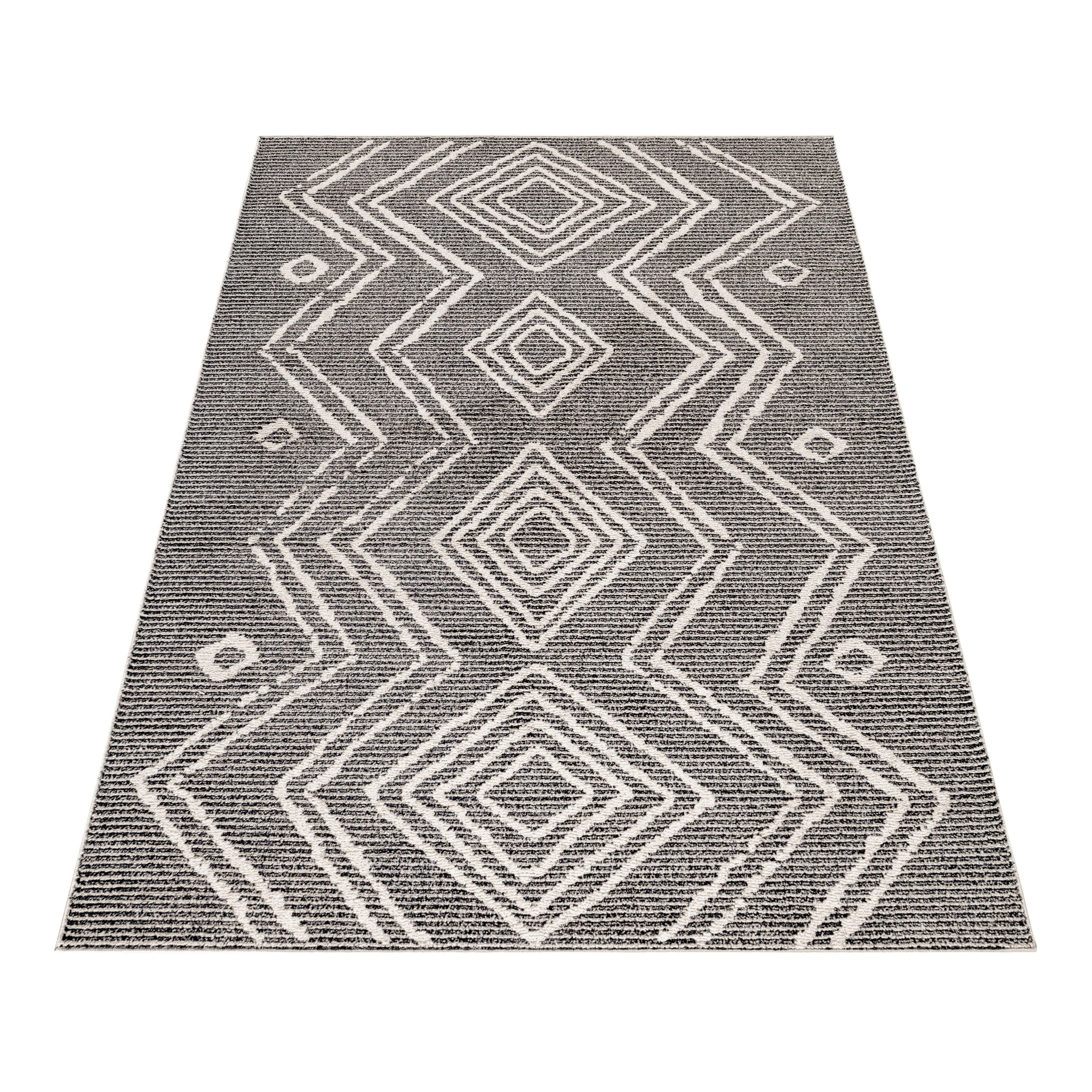 Short pile carpet living room Berber design Scandinavian style natural look