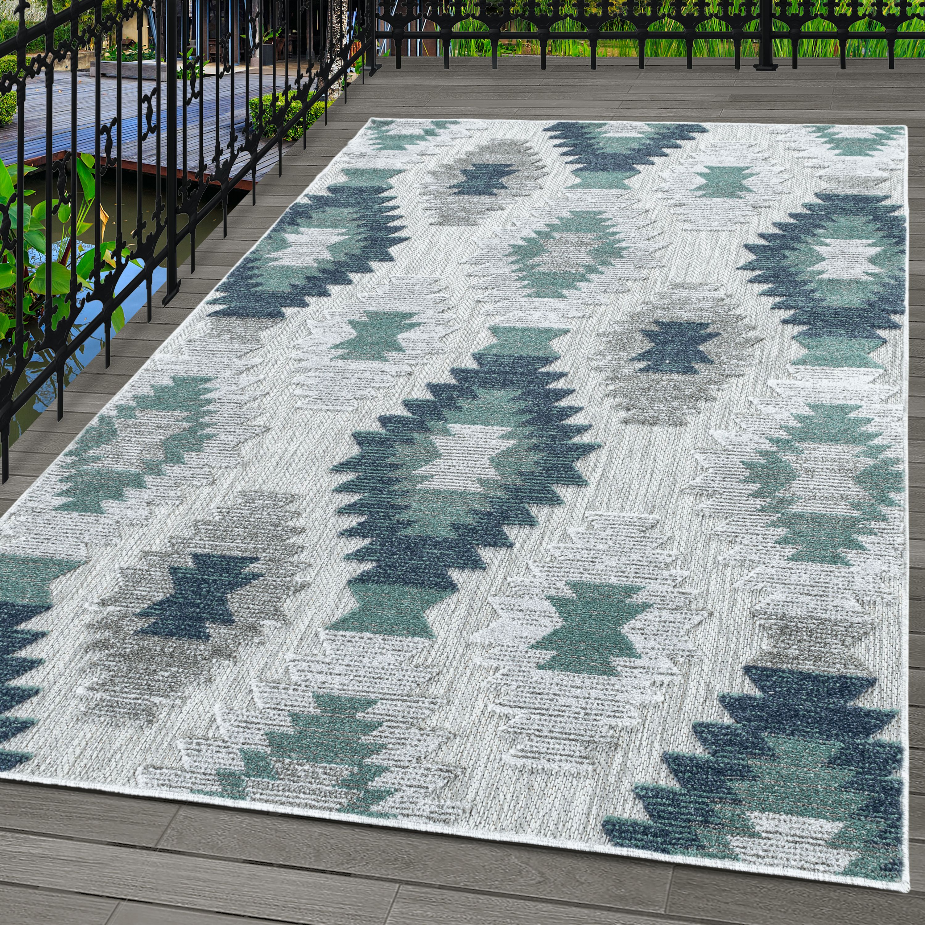 Indoor &amp; Outdoor Rug Weatherproof Berberi Design Kitchen Balcony Patio