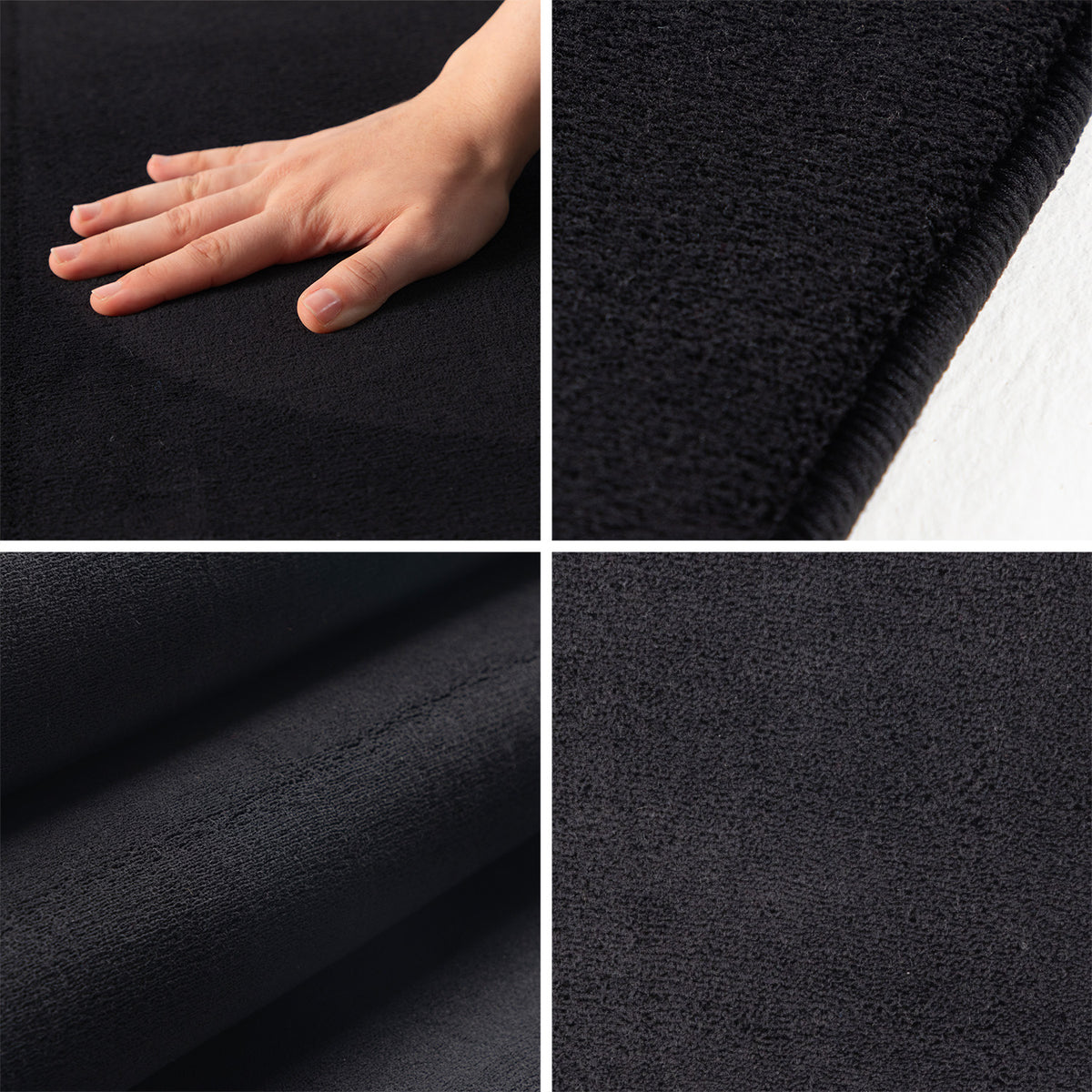 Carpettex Waschbarer Kurzflor Teppich Modern Einfarbig Weich