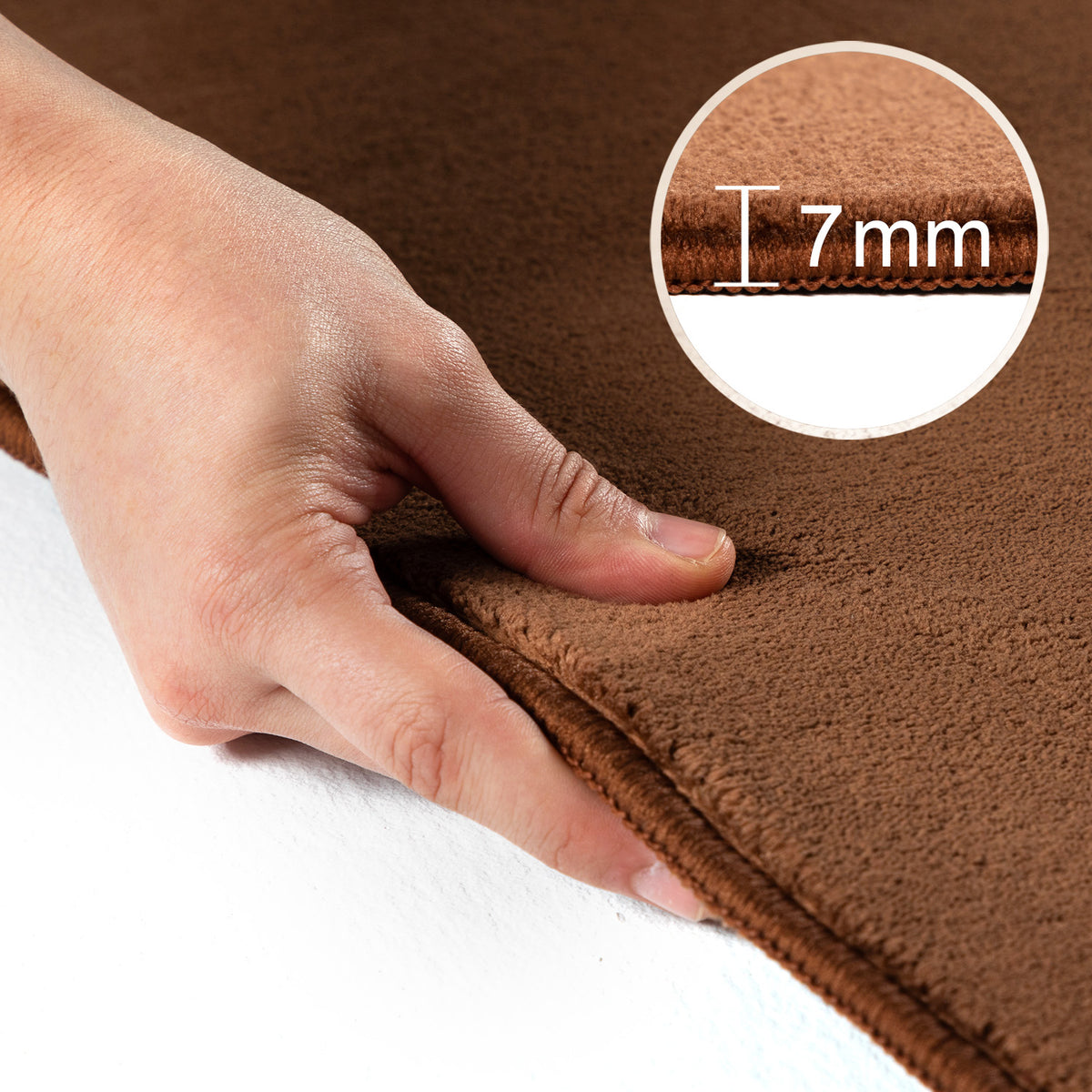 Carpettex Waschbarer Kurzflor Teppich Modern Einfarbig Weich