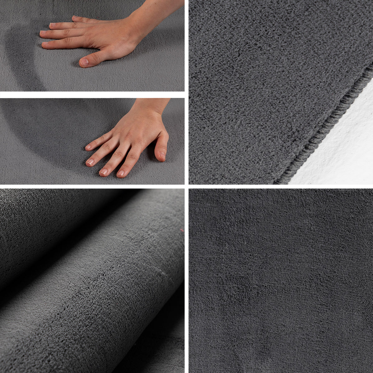 Carpettex Waschbarer Kurzflor Teppich Modern Einfarbig Weich