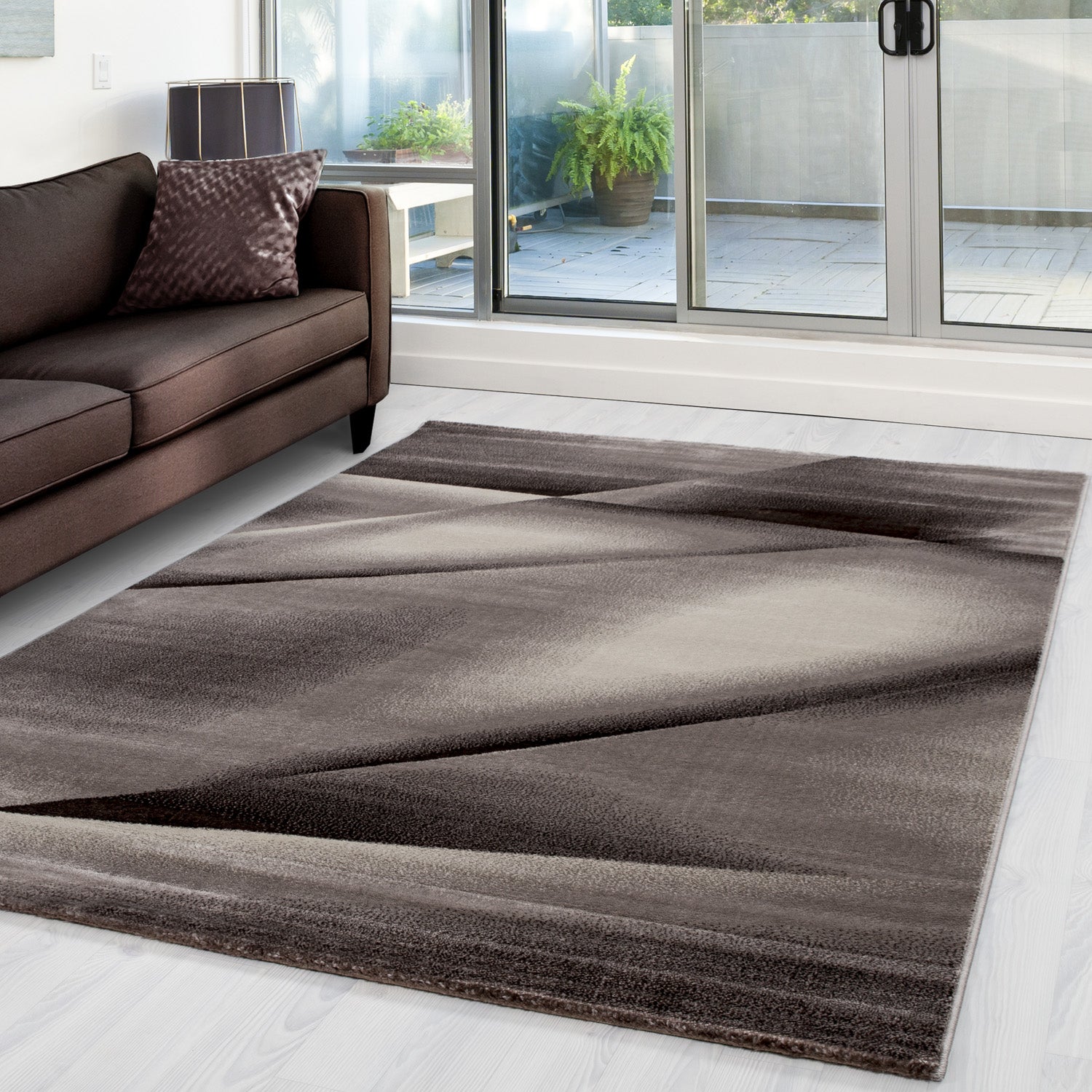 Modern Kurzflor Teppich Wohnzimmer Schlafzimmer Abstrakt Design Pflegeleicht