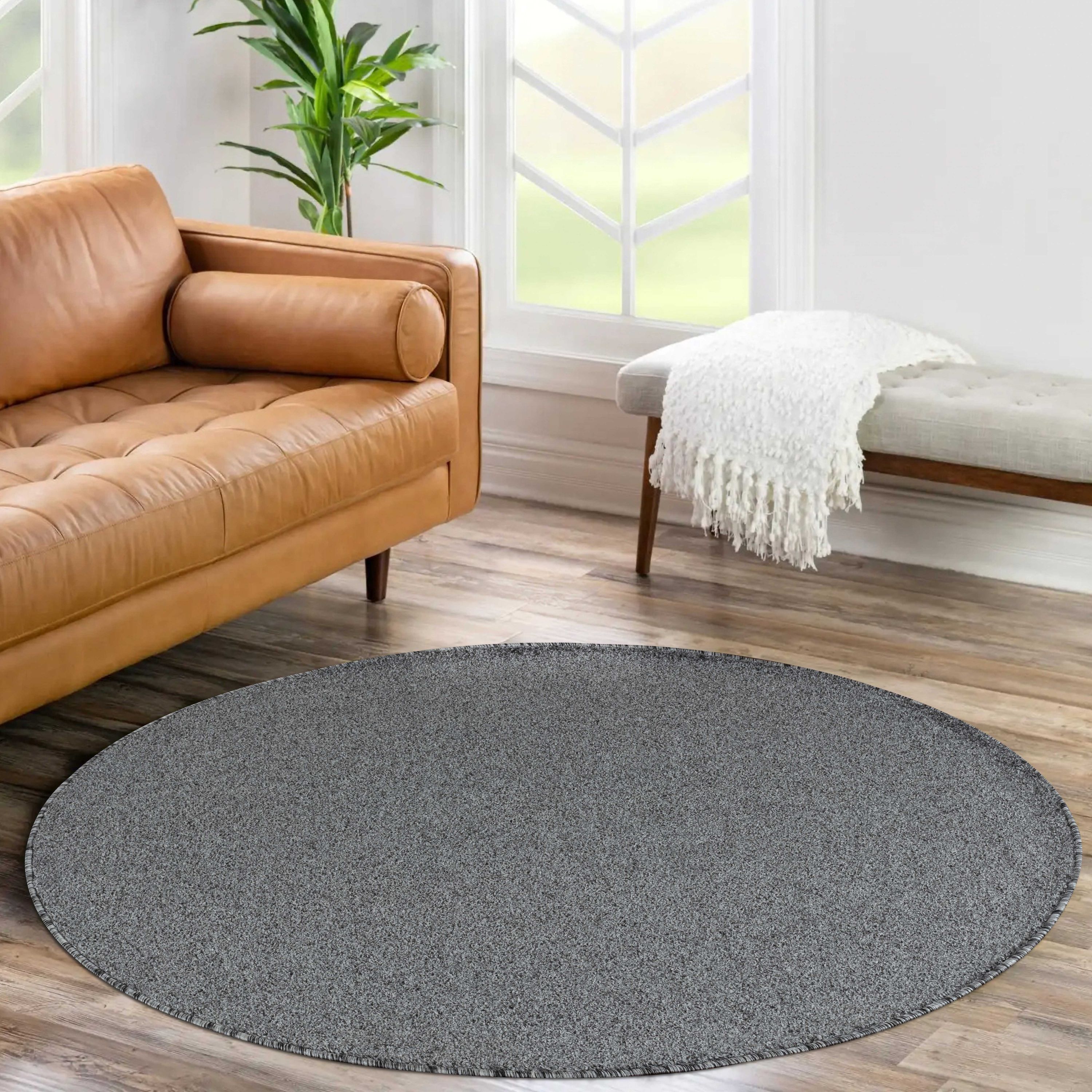 Plain short pile carpet living room soft modern designer back made of felt