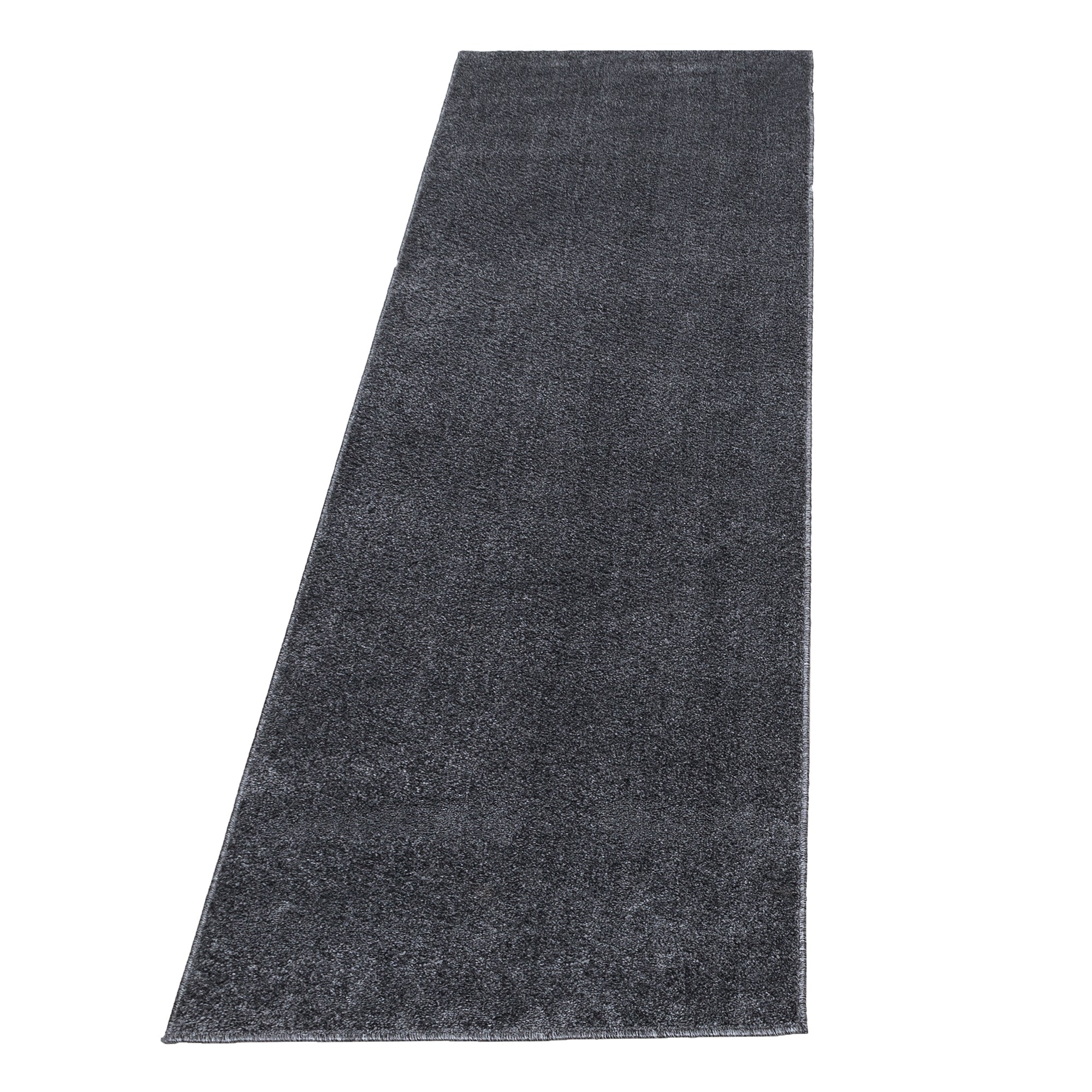 Bordure de lit tapis à poils ras ensemble 3 pièces uni gris uni