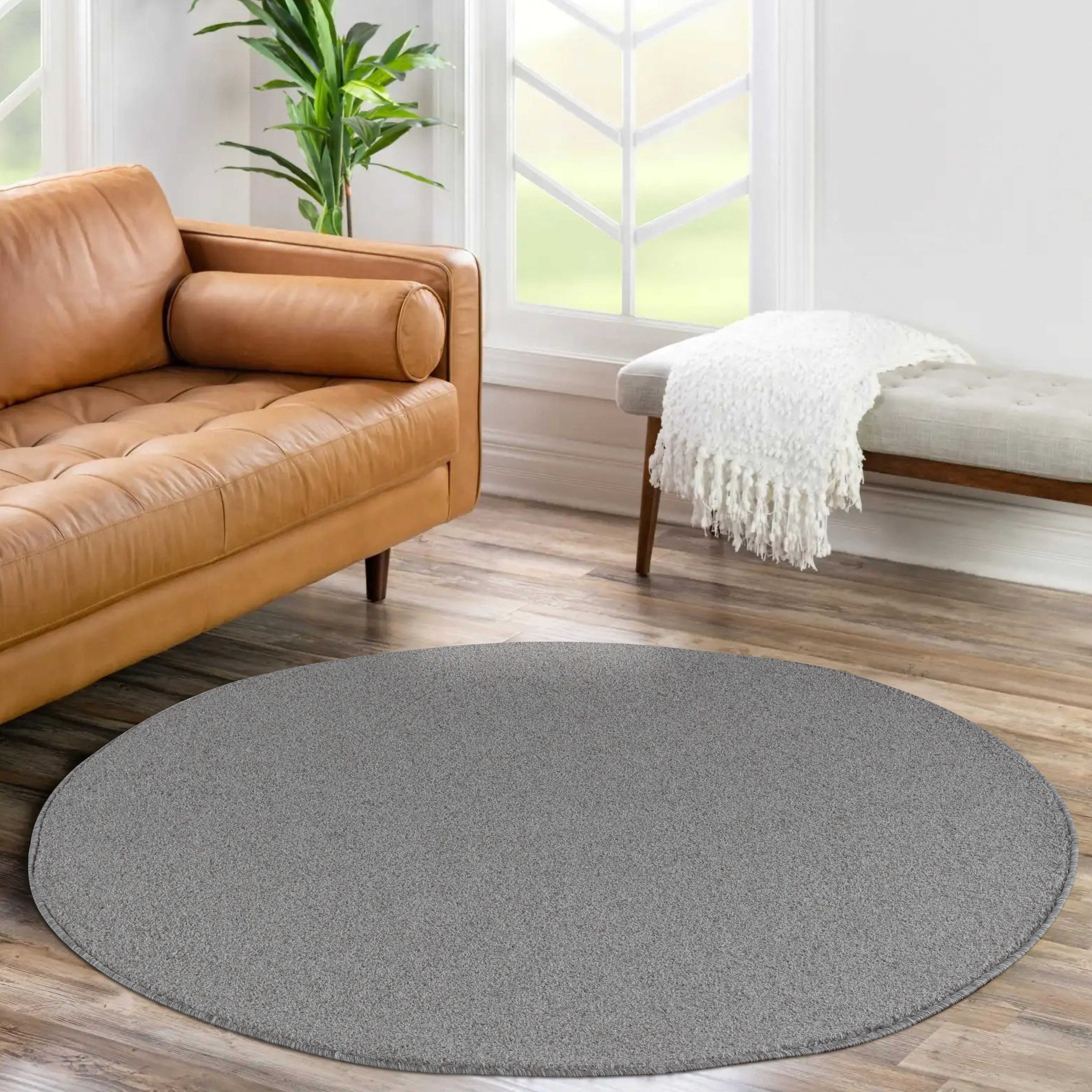 Plain short pile carpet living room soft modern designer back made of felt