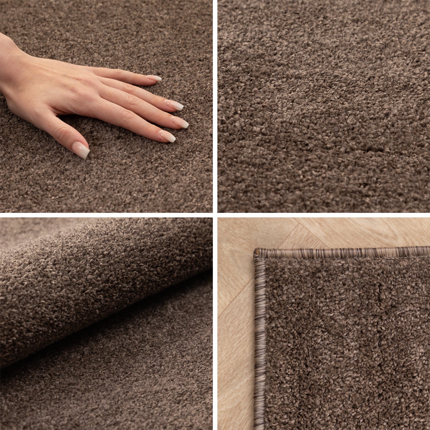 Einfarbiger Teppich Wohnzimmer Schlafzimmer Läufer Küchenteppich Kurzflor Weich