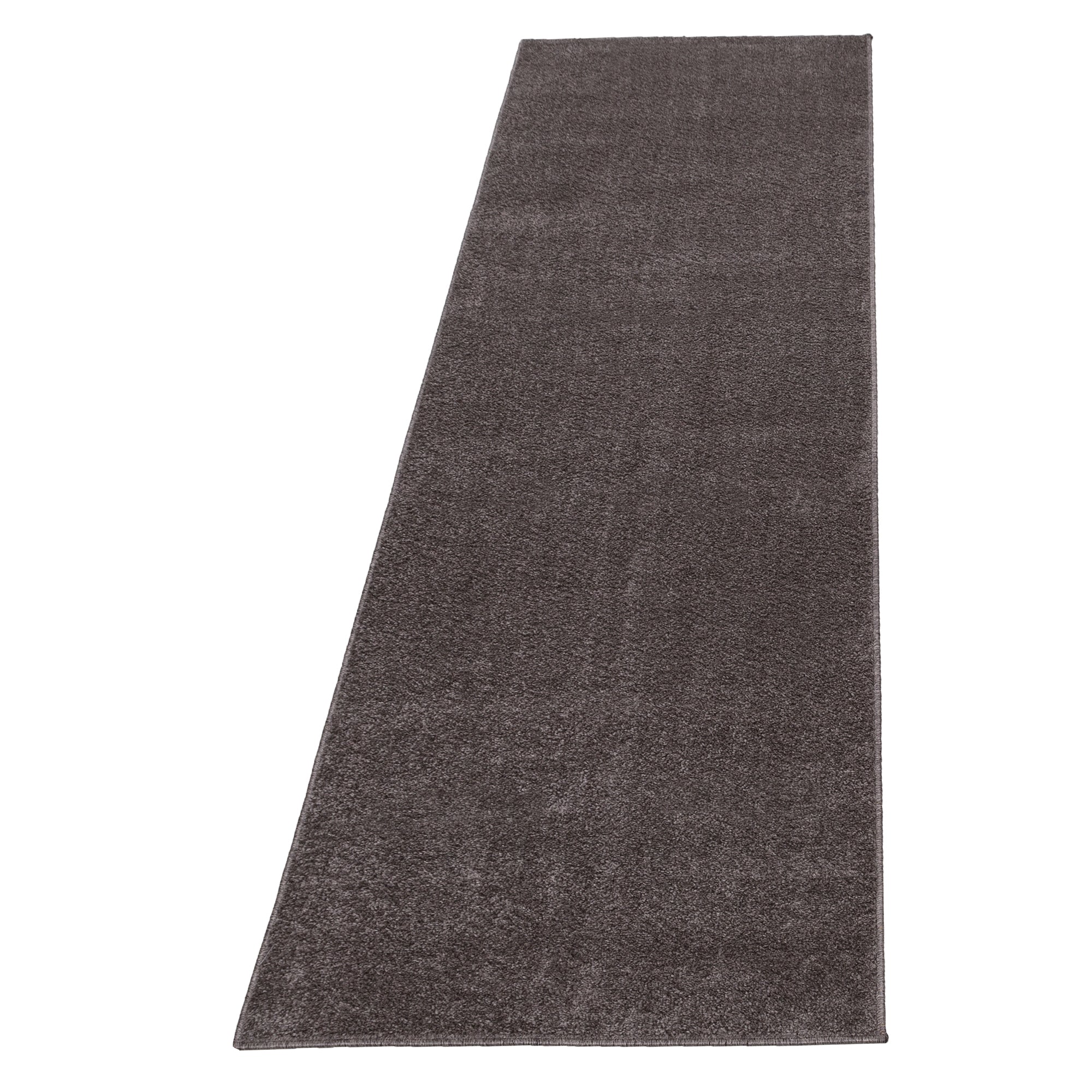 Bordure de lit tapis à poils ras ensemble de 3 pièces uni moka uni