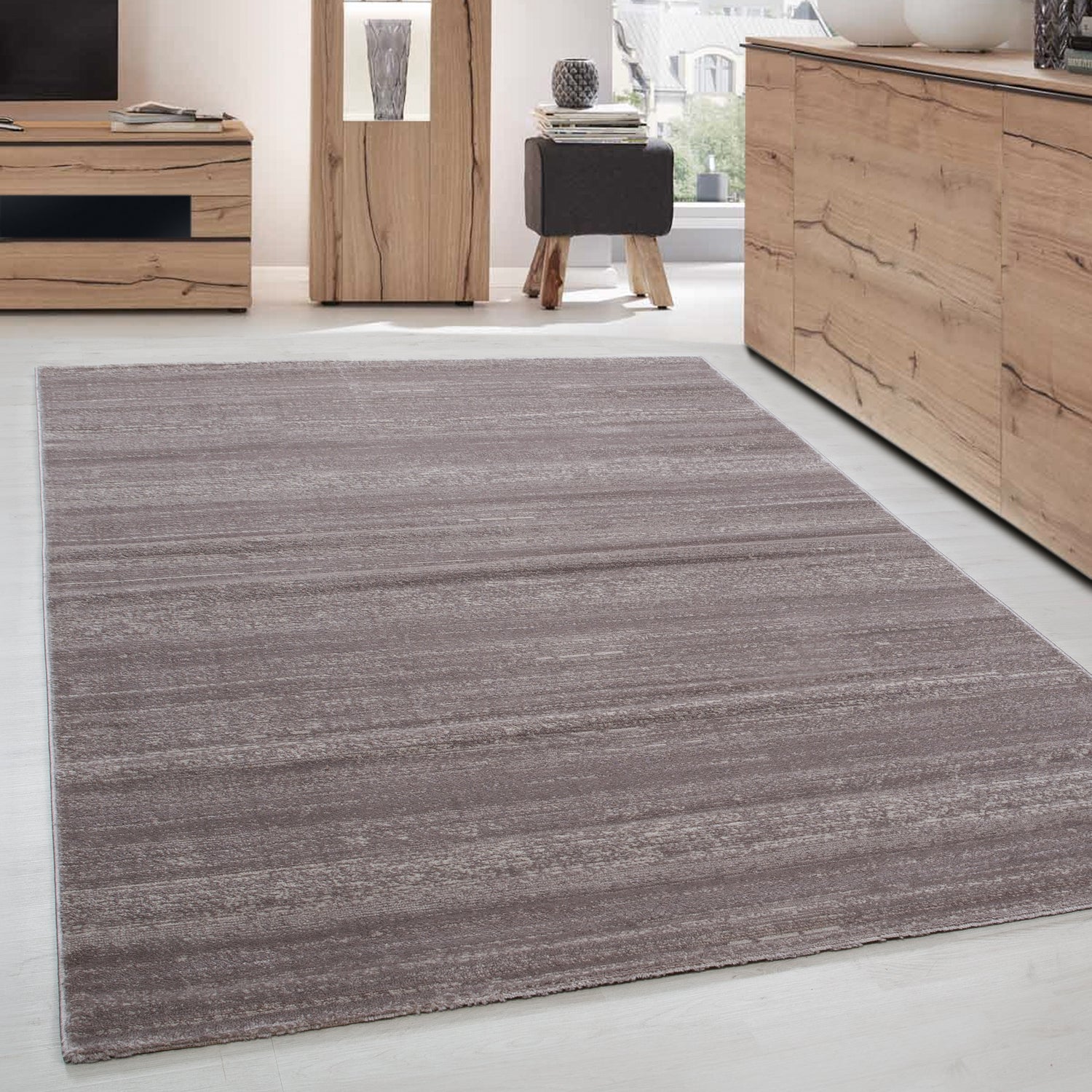 Modern short pile rug for living room, plain, soft pile, easy to care for
