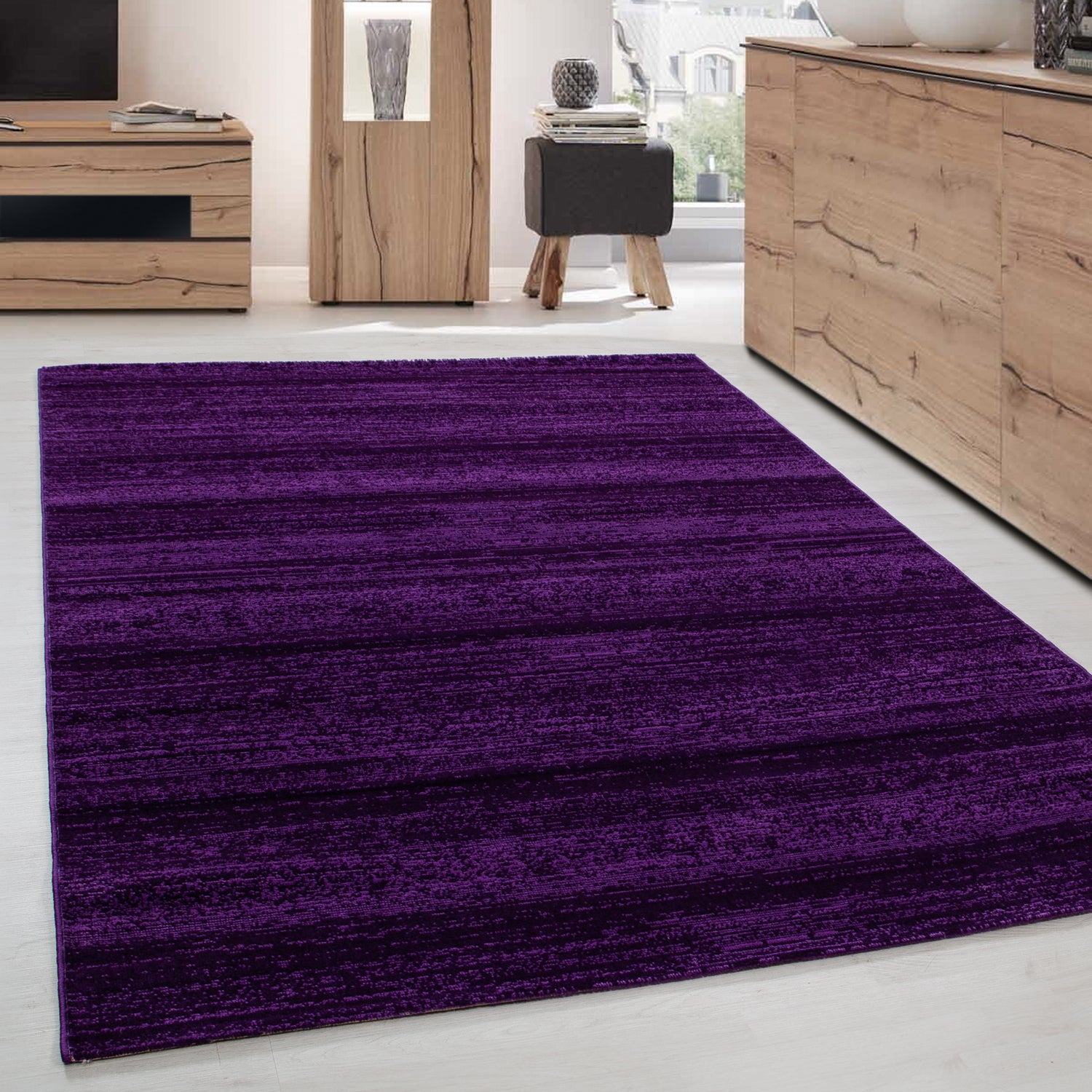 Modern Kurzflor Teppich Wohnzimmer Einfarbig Weicher flor Pflegeleicht
