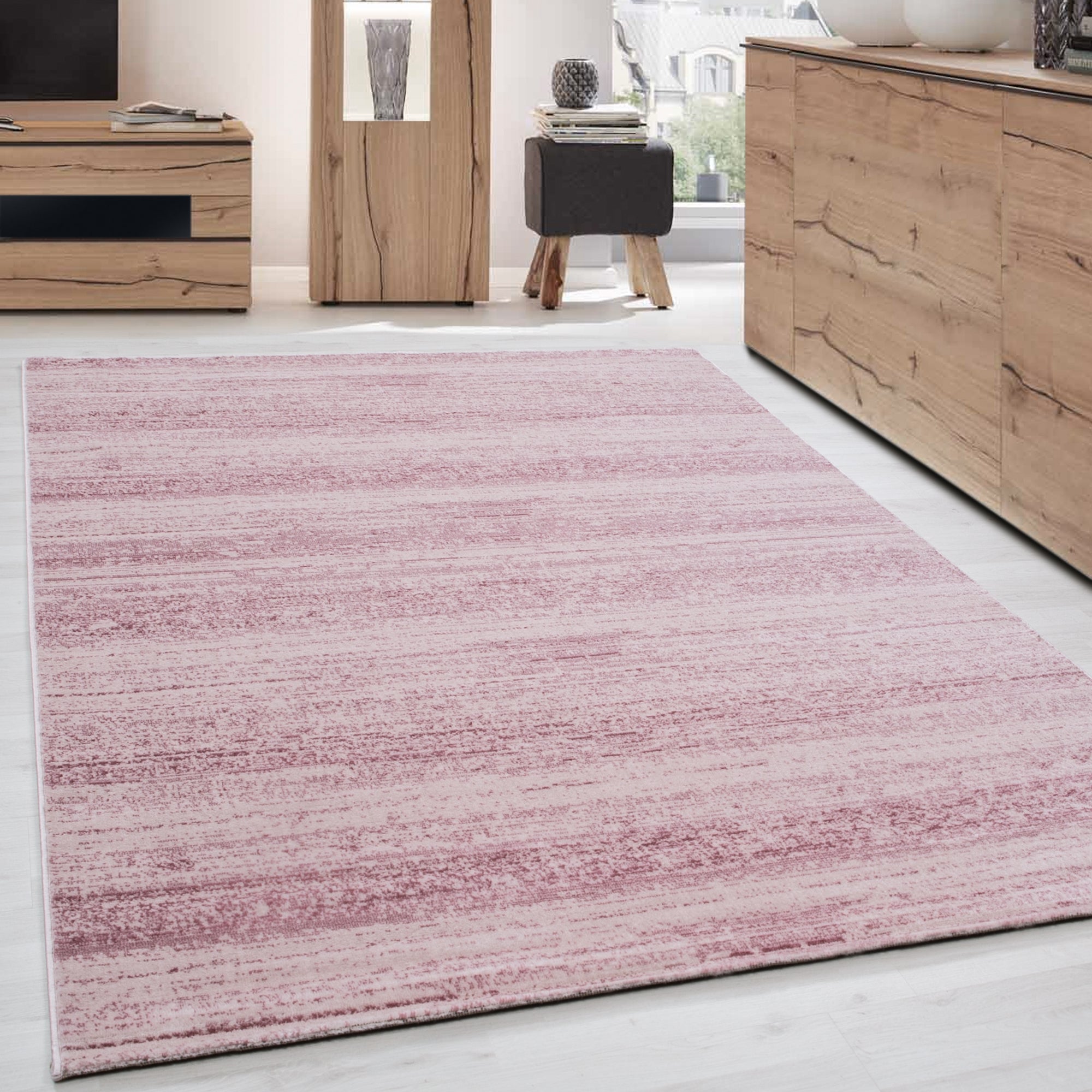 Modern Kurzflor Teppich Wohnzimmer Einfarbig Weicher flor Pflegeleicht