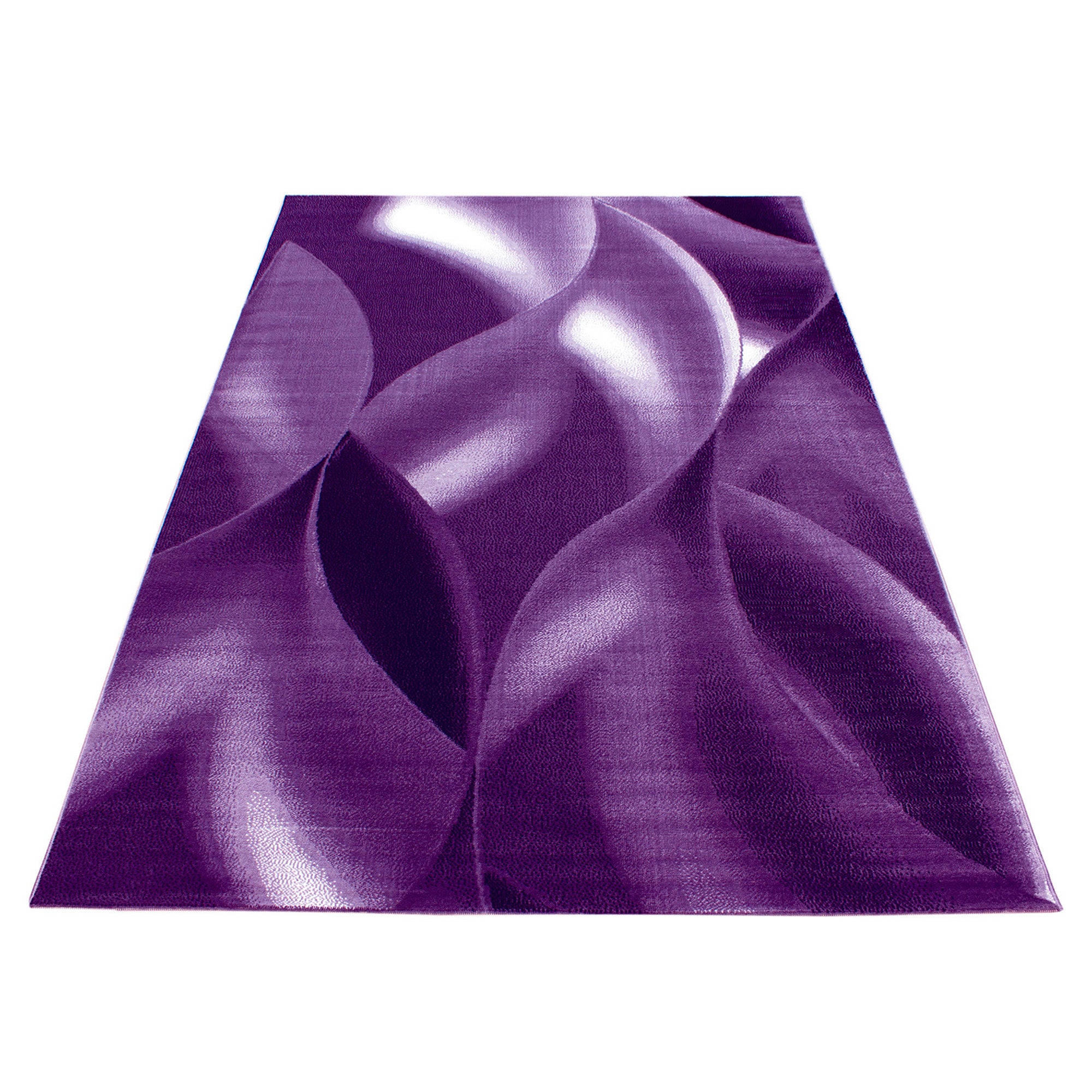 Modern Kurzflor Teppich Wohnzimmer Abstrakt Wellen Design Pflegeleicht