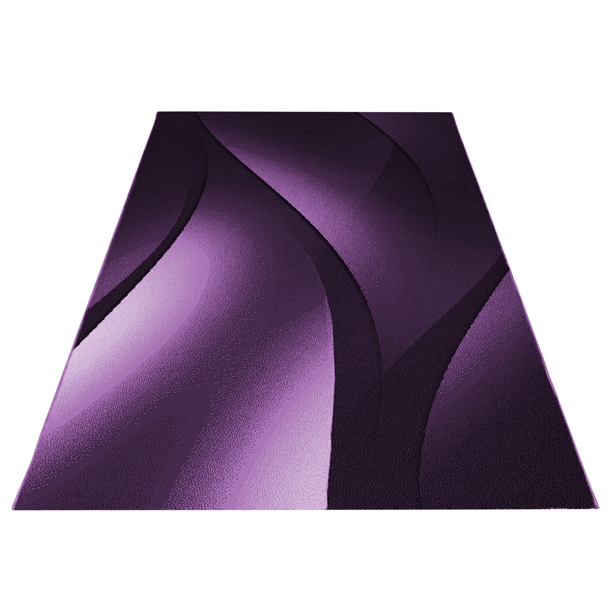 Modern Kurzflor Teppich Wohnzimmer Abstrakt Wellen Design Pflegeleicht
