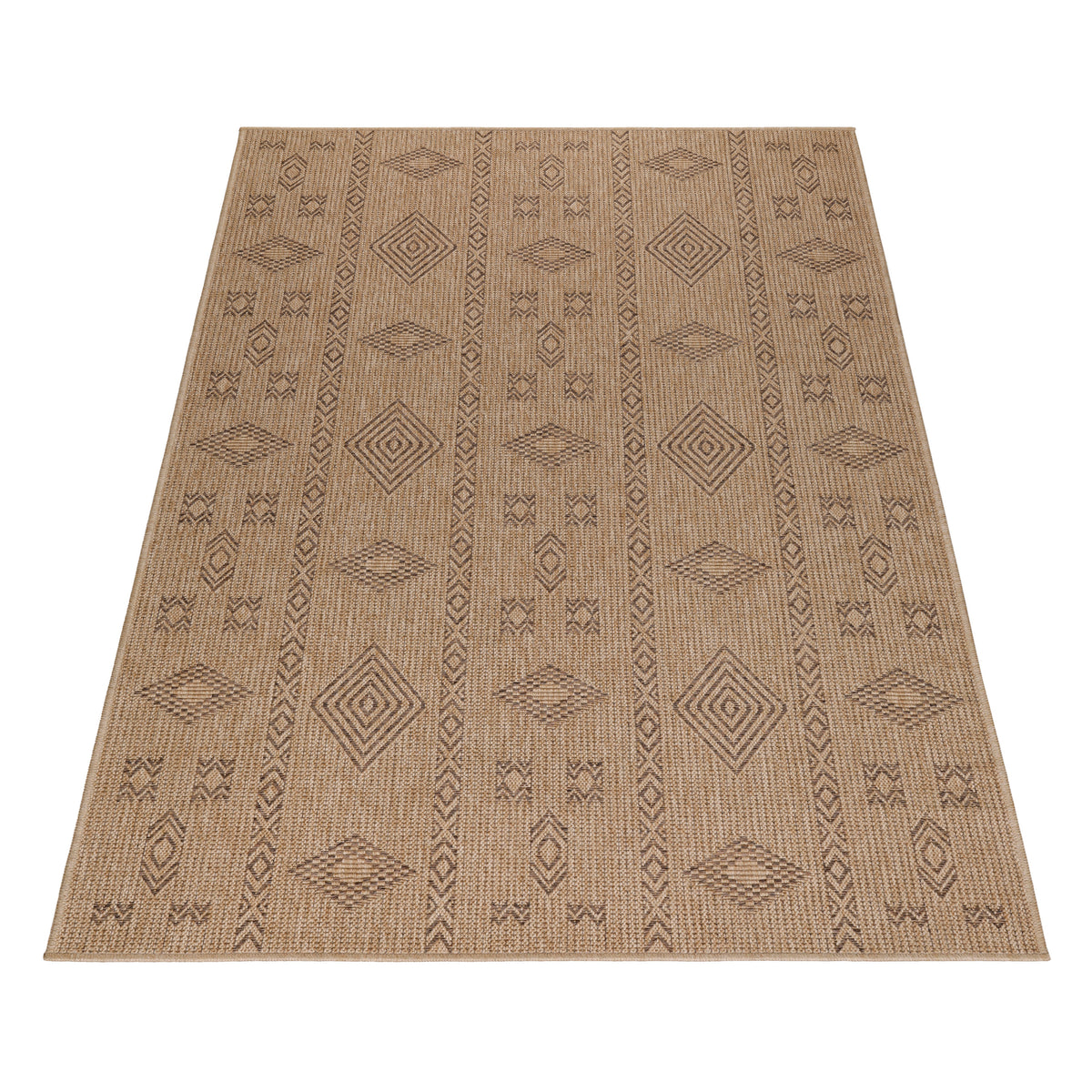 Carpettex Outdoor Teppich Wetterfest Flachgewebe Jute-Optik