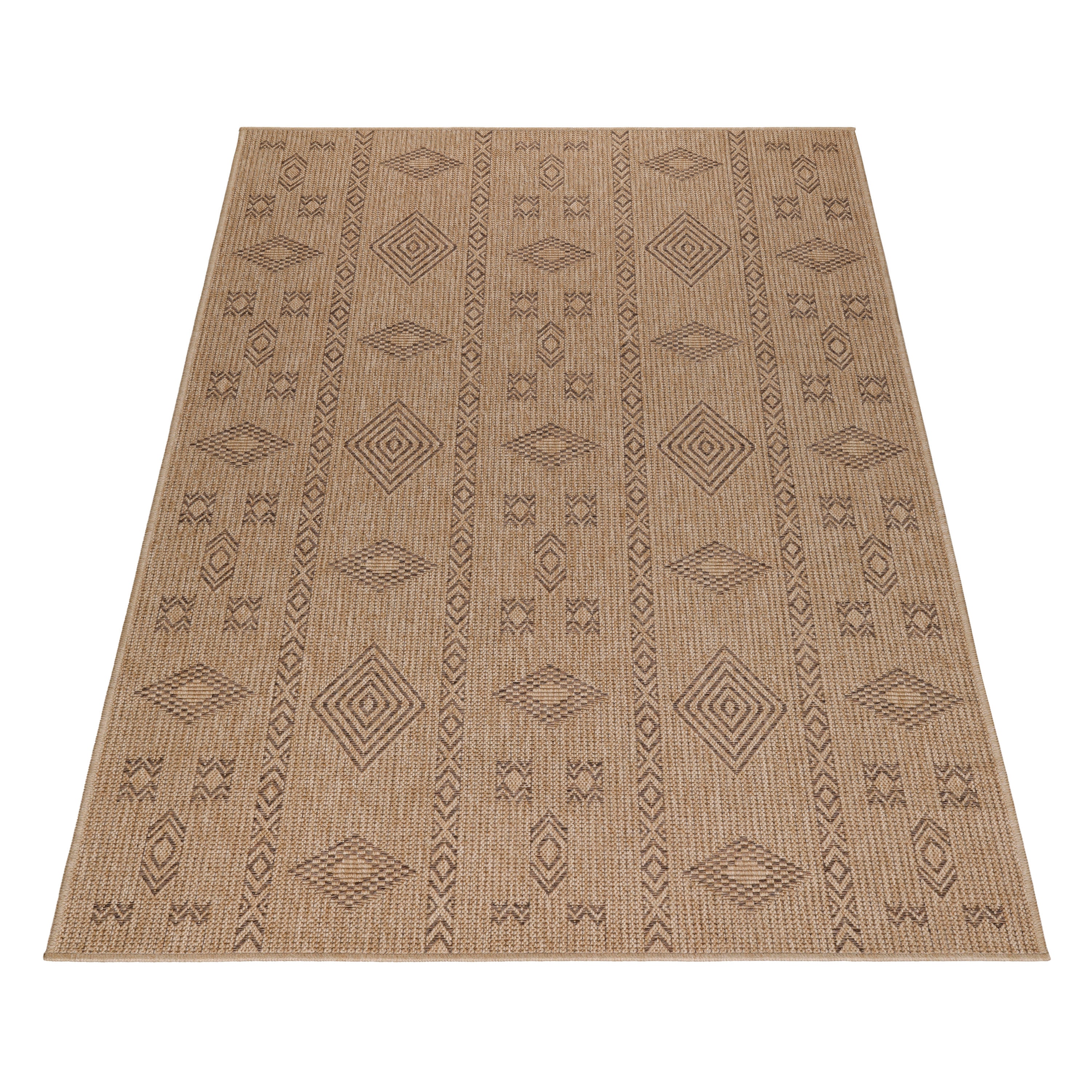 In-& Outdoor Teppich Wetterfest Vintage Design Natur Optik Küche Balkon Terrasse