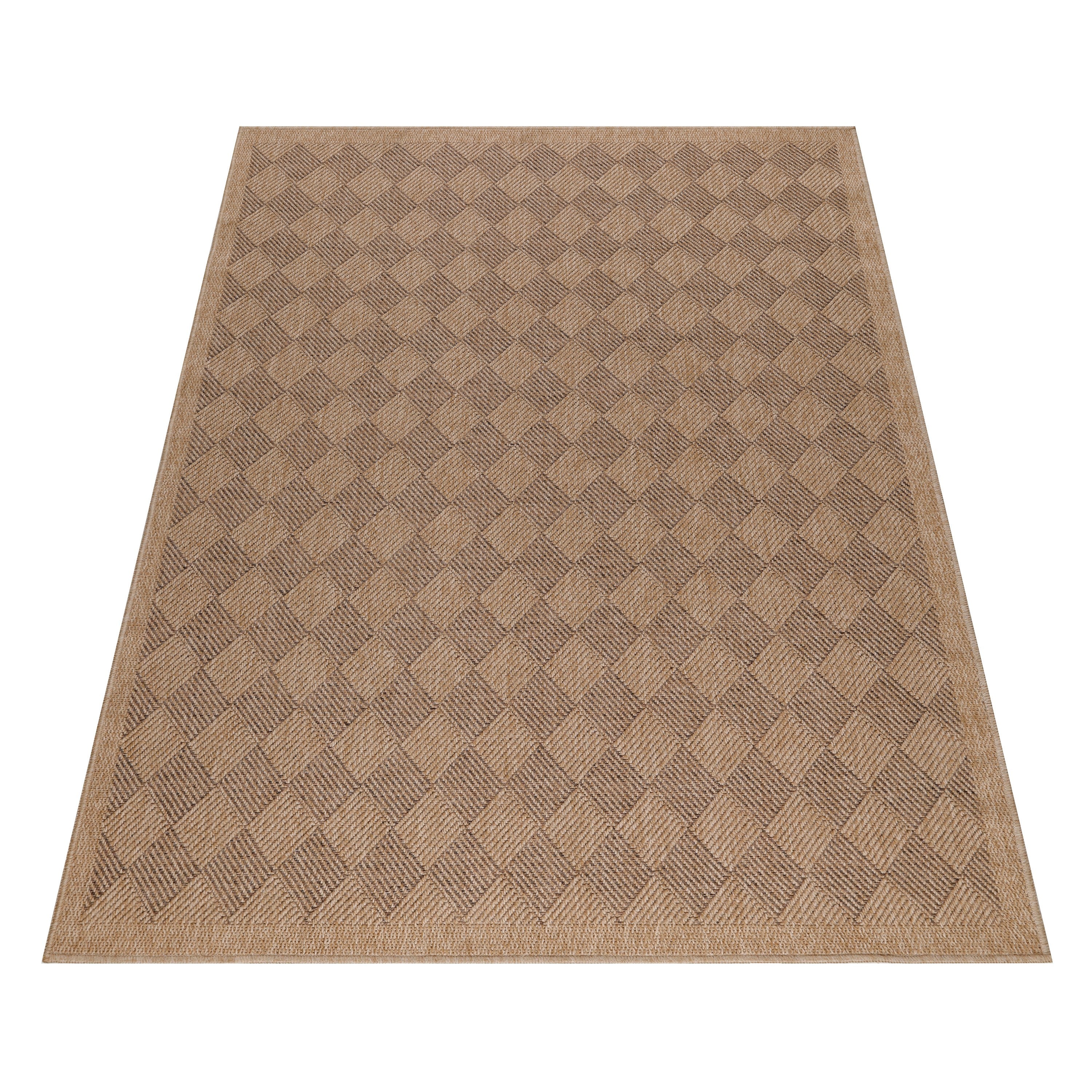 Indoor &amp; Outdoor Rug Weatherproof Vintage Design Natural Look Kitchen Balcony Patio