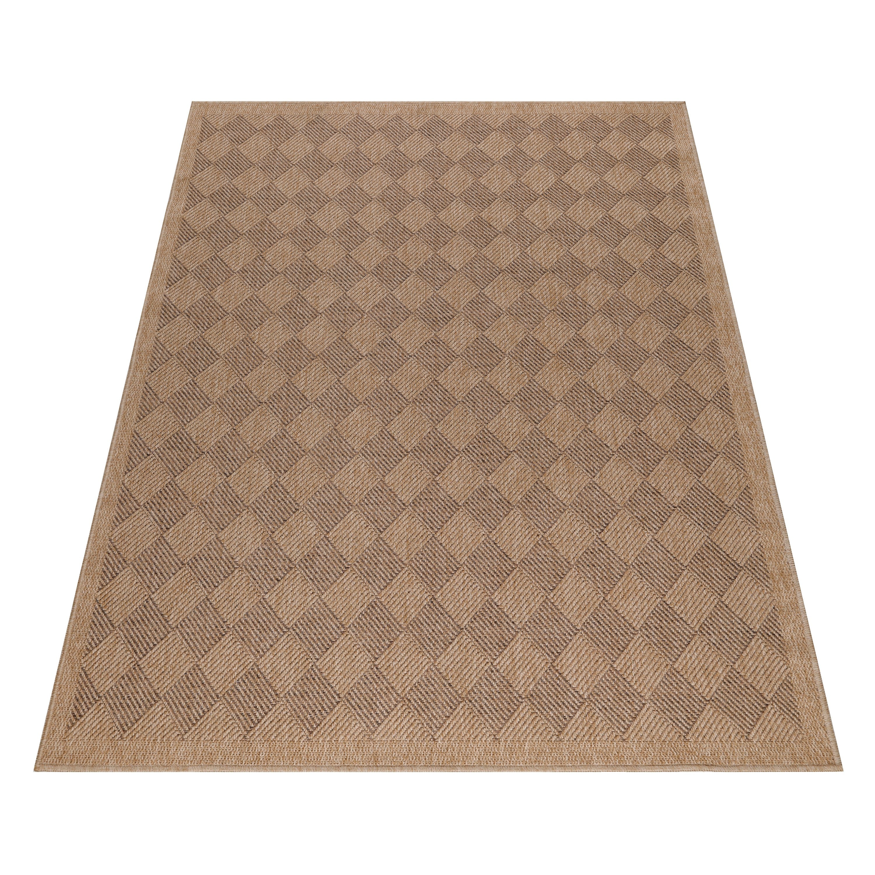 In-& Outdoor Teppich Wetterfest Vintage Design Natur Optik Küche Balkon Terrasse